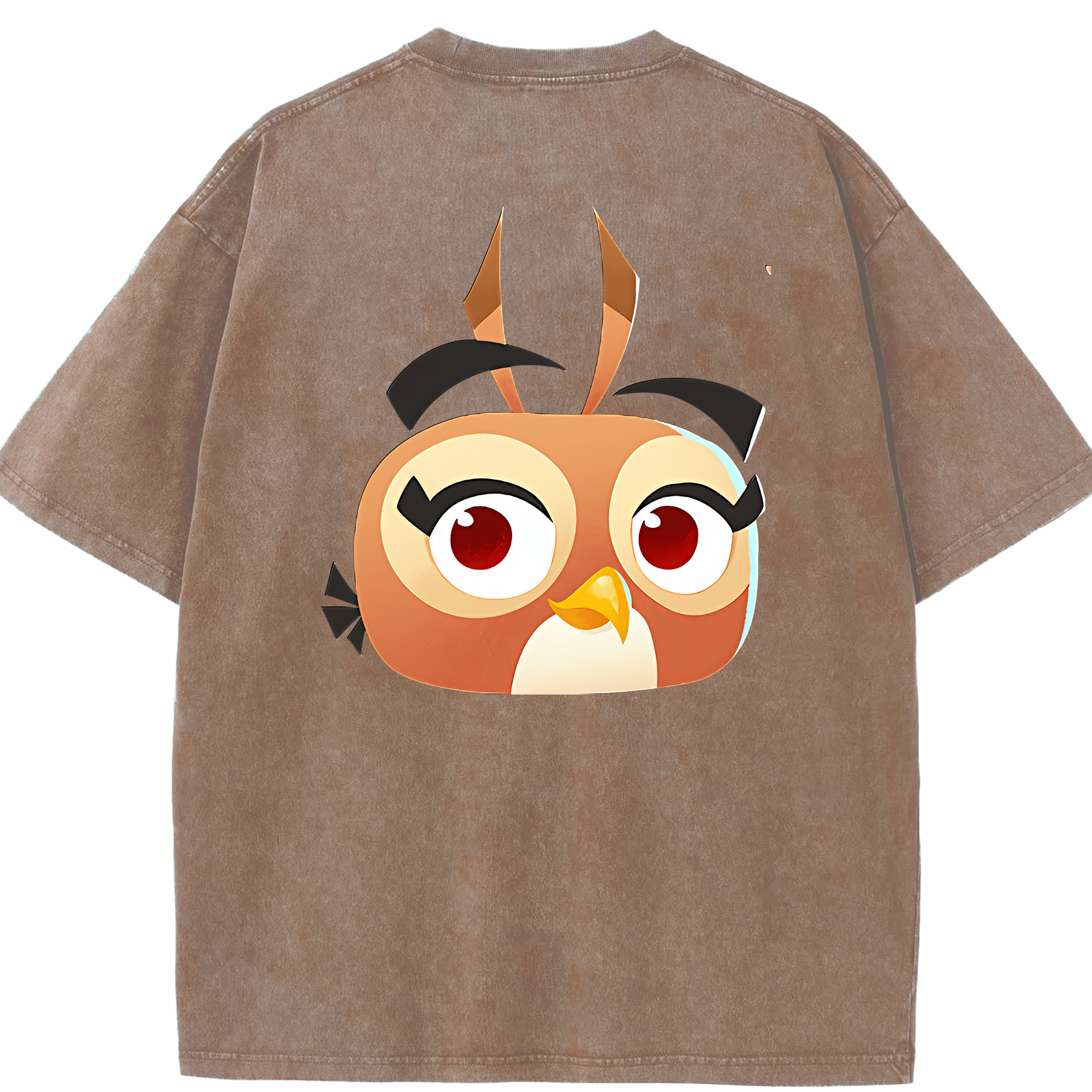 （画像用） Angry Birds アングリーバード 綿100% ヴィンテージ風 半袖Tシャツ（背面プリント）