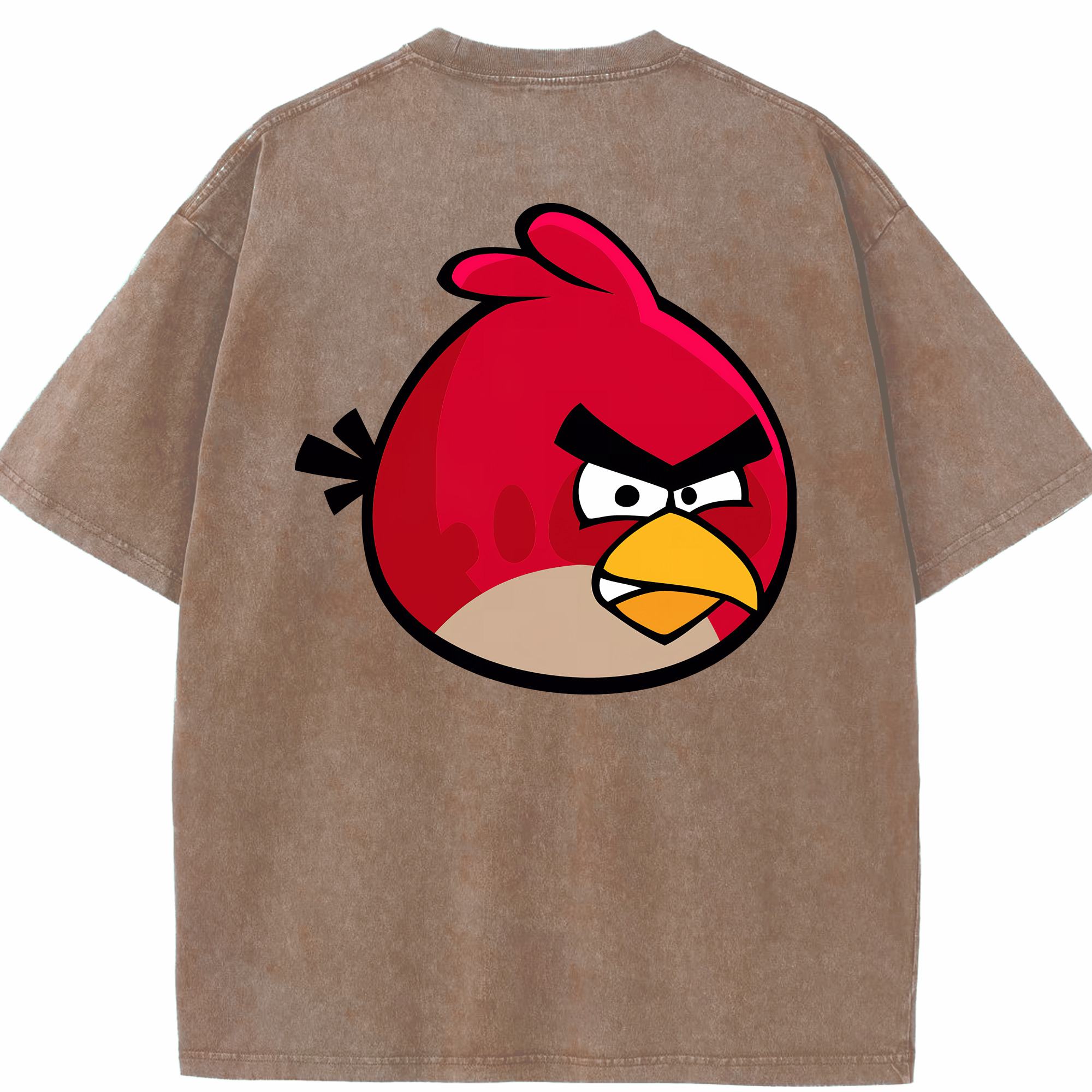 （画像用） Angry Birds アングリーバード 綿100% ヴィンテージ風 半袖Tシャツ（背面プリント）
