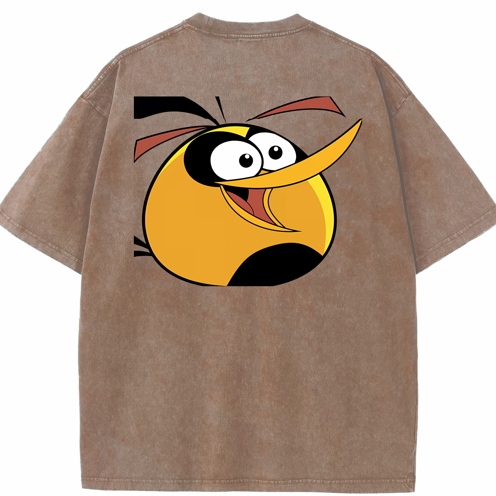 （画像用） Angry Birds アングリーバード 綿100% ヴィンテージ風 半袖Tシャツ（背面プリント）