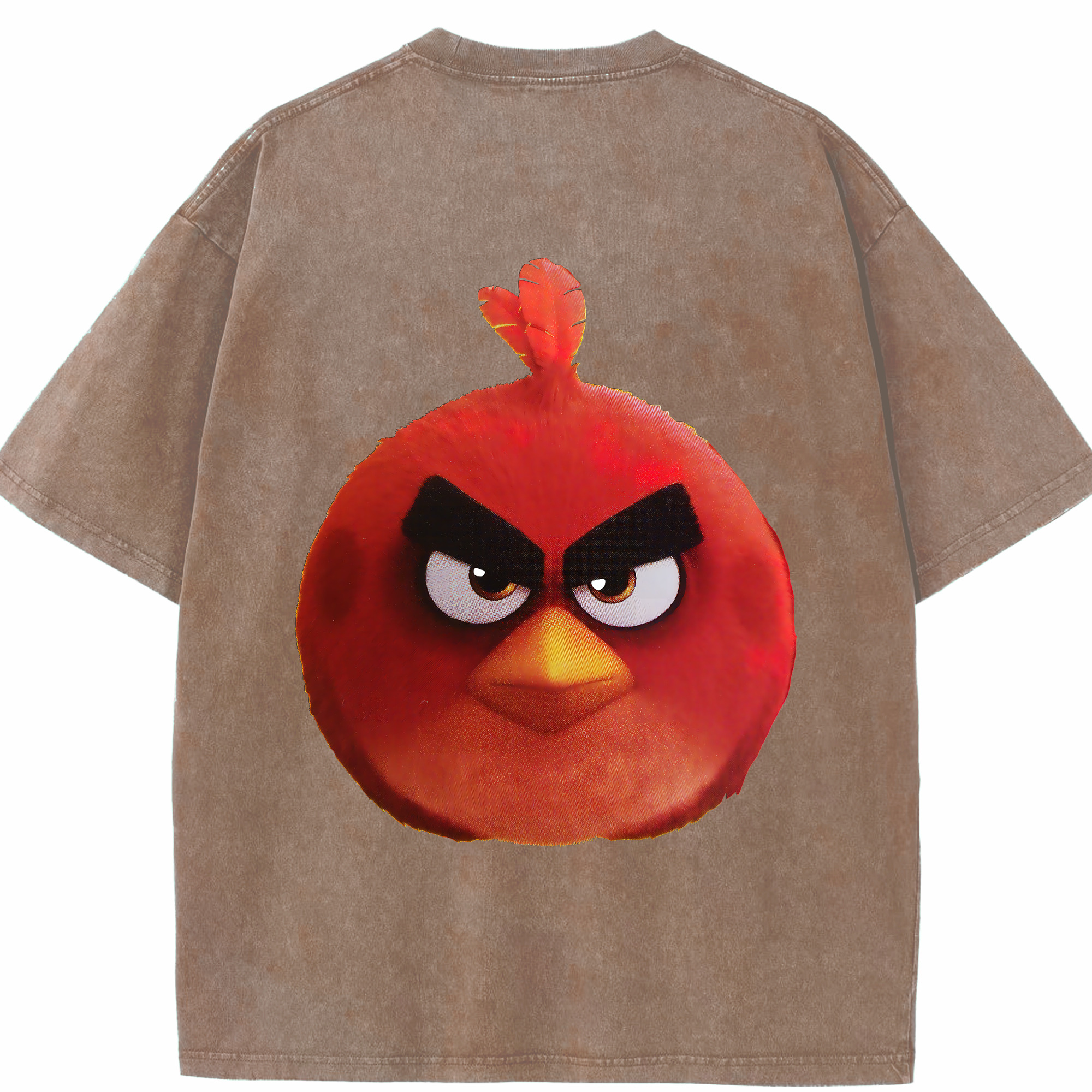 （画像用） Angry Birds アングリーバード 綿100% ヴィンテージ風 半袖Tシャツ（背面プリント）
