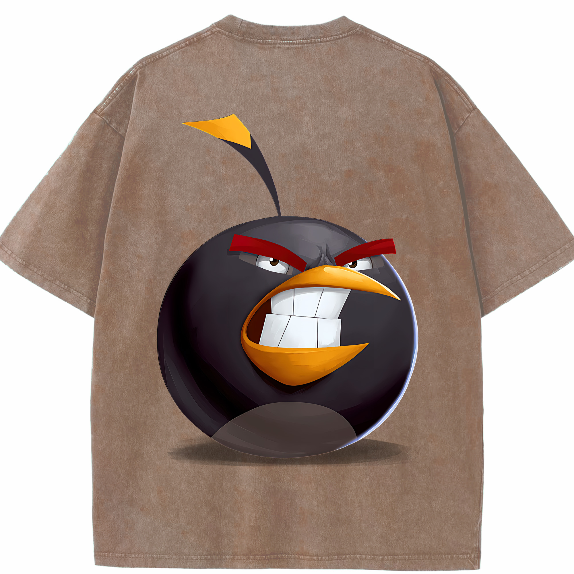（画像用） Angry Birds アングリーバード 綿100% ヴィンテージ風 半袖Tシャツ（背面プリント）