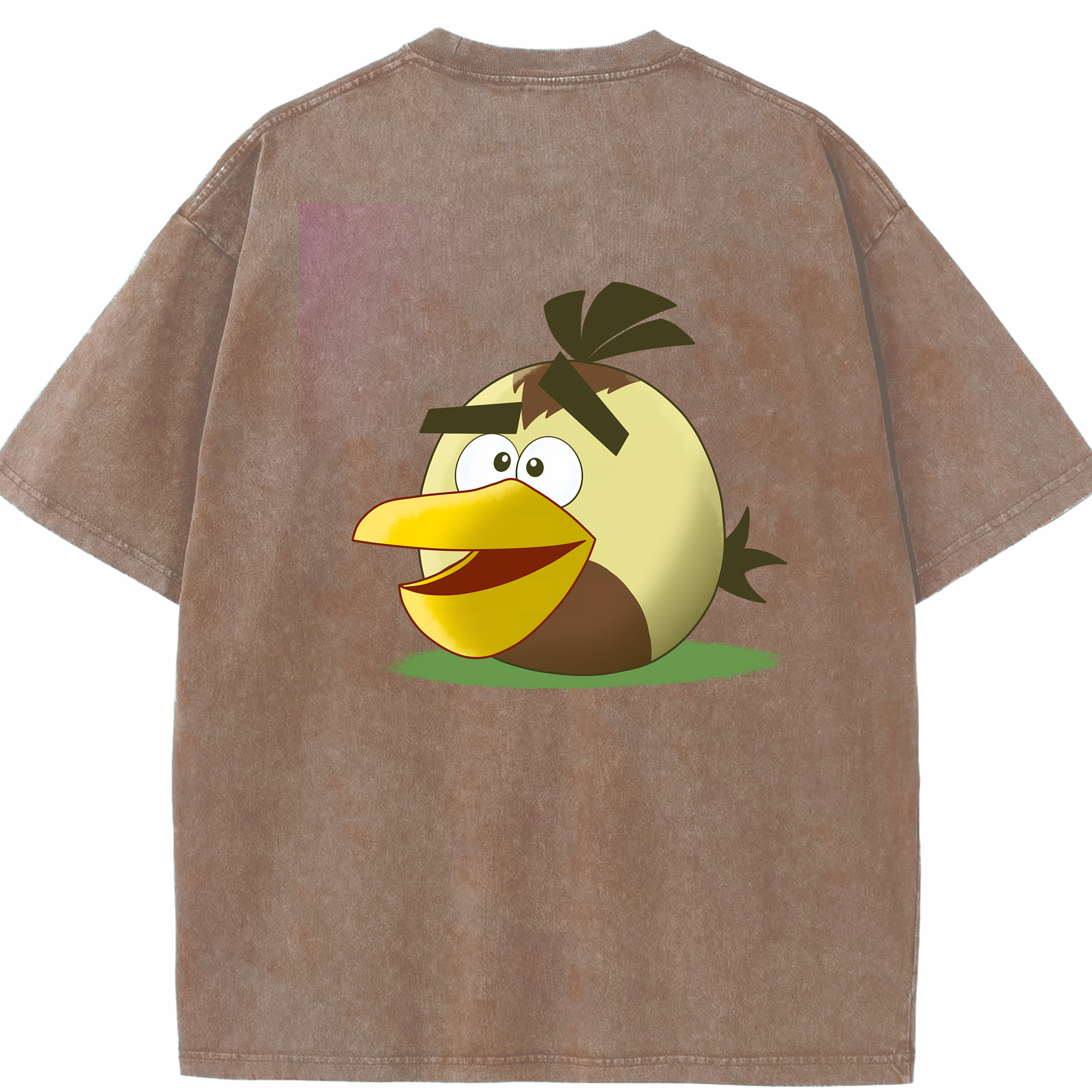 （画像用） Angry Birds アングリーバード 綿100% ヴィンテージ風 半袖Tシャツ（背面プリント）