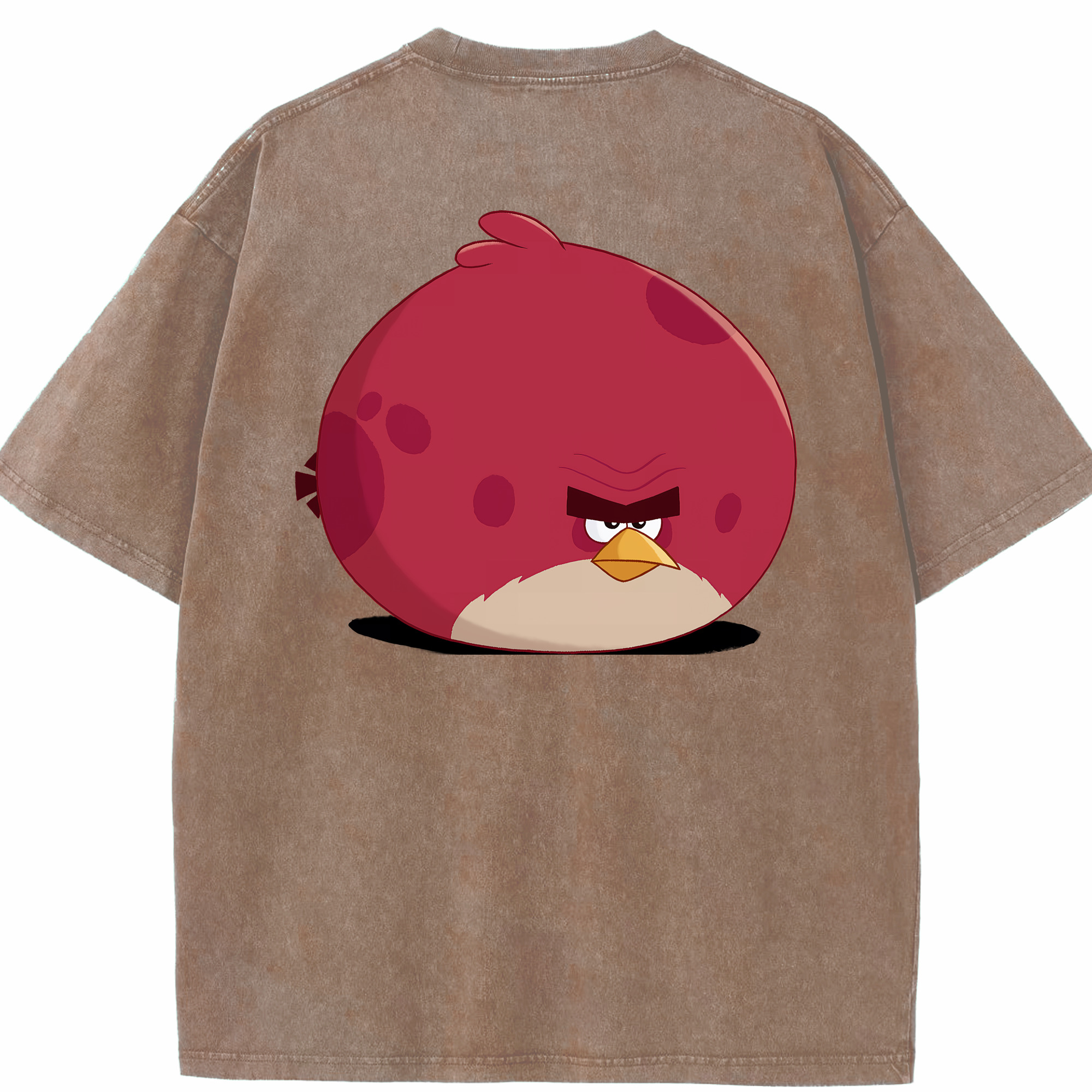 （画像用） Angry Birds アングリーバード 綿100% ヴィンテージ風 半袖Tシャツ（背面プリント）