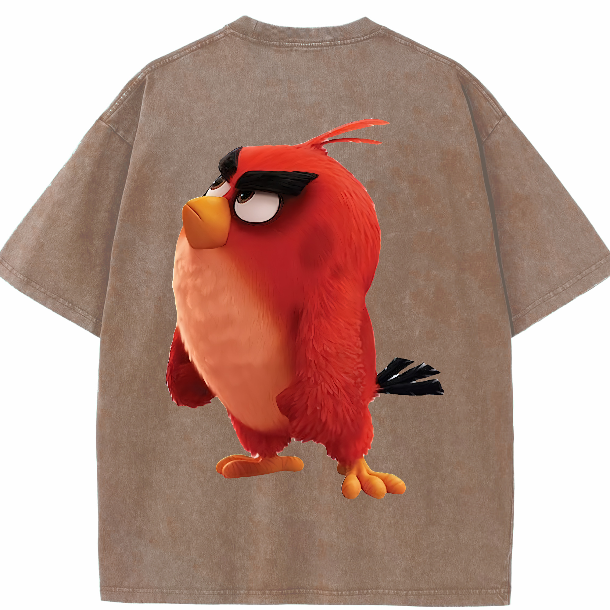 （画像用） Angry Birds アングリーバード 綿100% ヴィンテージ風 半袖Tシャツ（背面プリント）