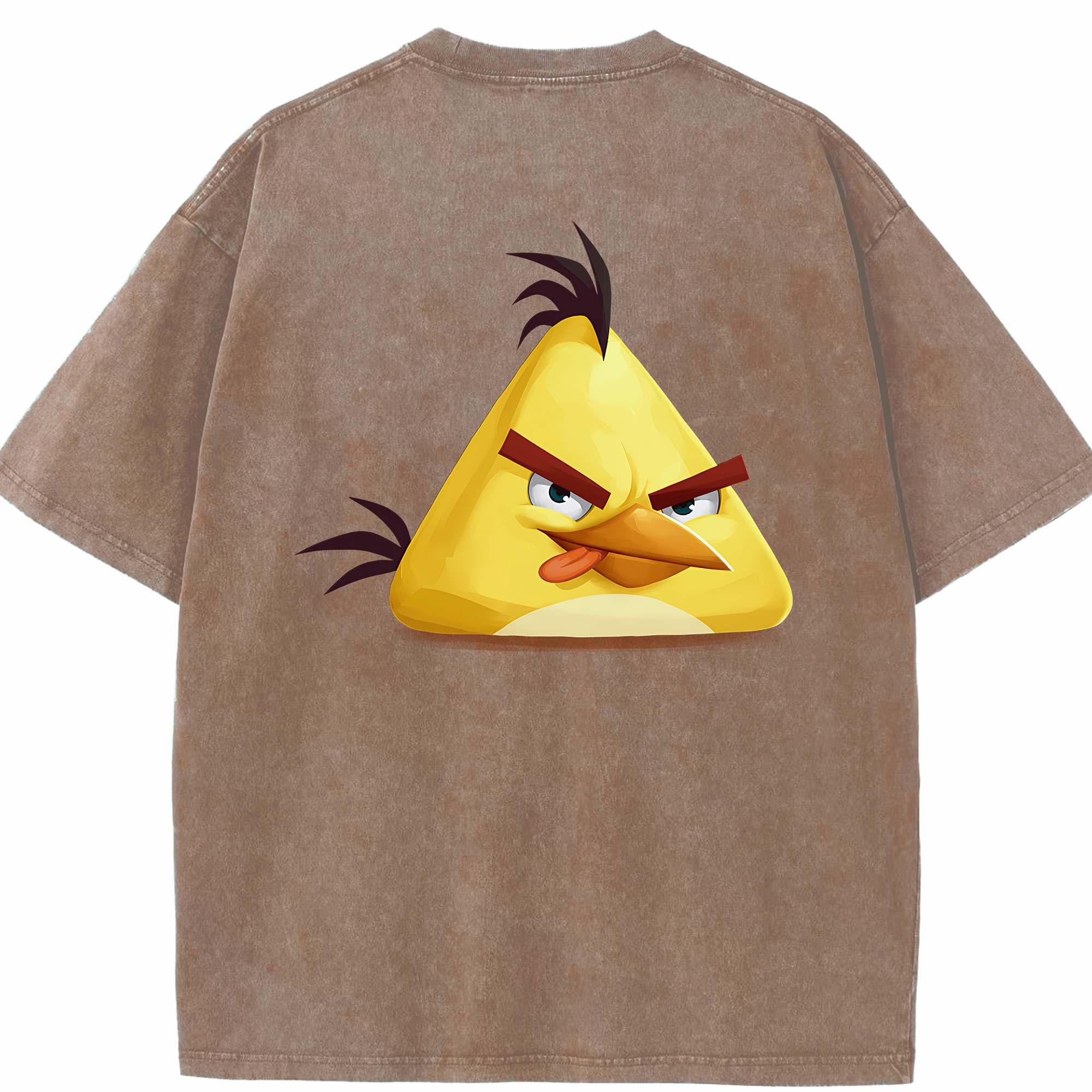 （画像用） Angry Birds アングリーバード 綿100% ヴィンテージ風 半袖Tシャツ（背面プリント）