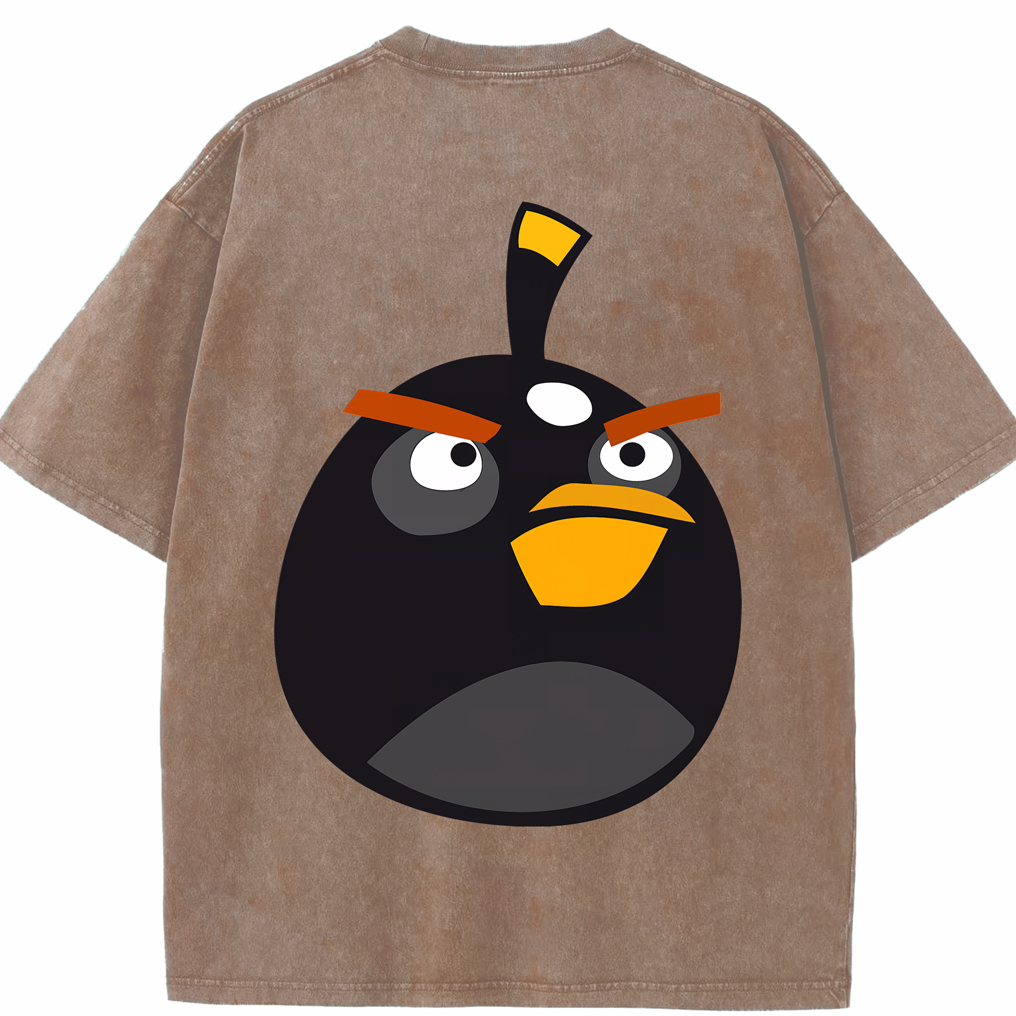（画像用） Angry Birds アングリーバード 綿100% ヴィンテージ風 半袖Tシャツ（背面プリント）