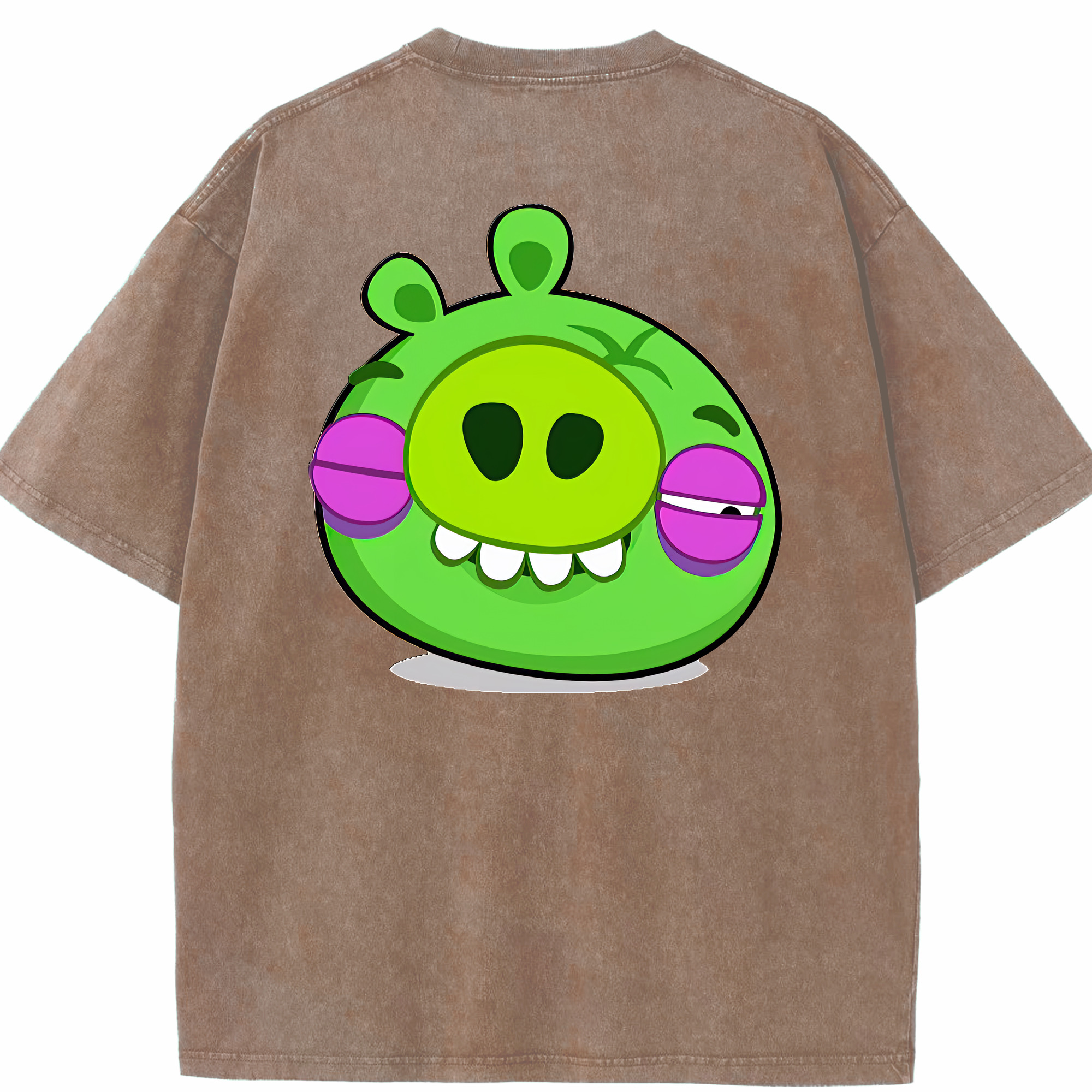 （画像用） Angry Birds アングリーバード 綿100% ヴィンテージ風 半袖Tシャツ（背面プリント）