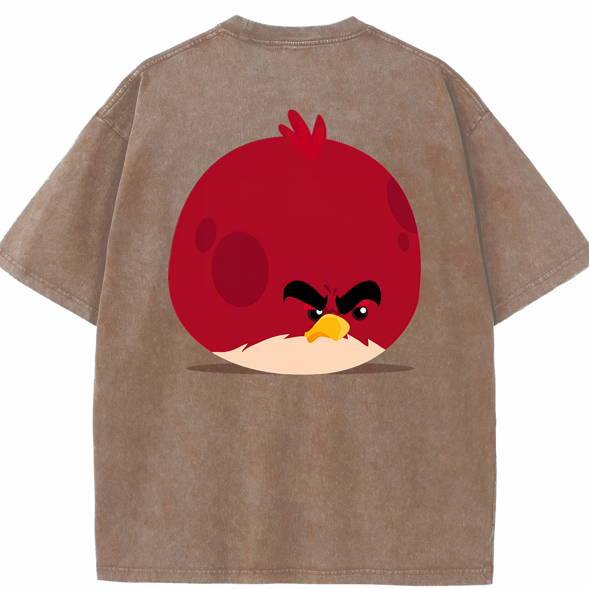 （画像用） Angry Birds アングリーバード 綿100% ヴィンテージ風 半袖Tシャツ（背面プリント）