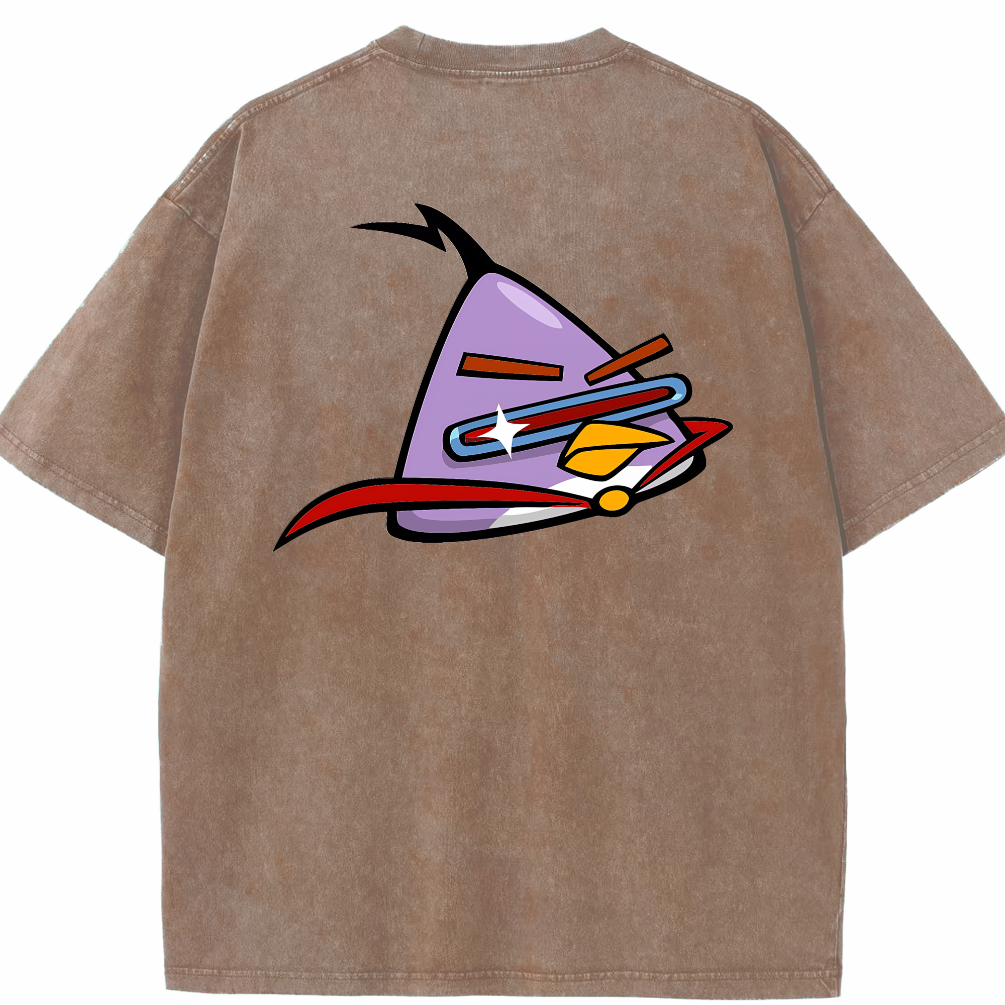 （画像用） Angry Birds アングリーバード 綿100% ヴィンテージ風 半袖Tシャツ（背面プリント）