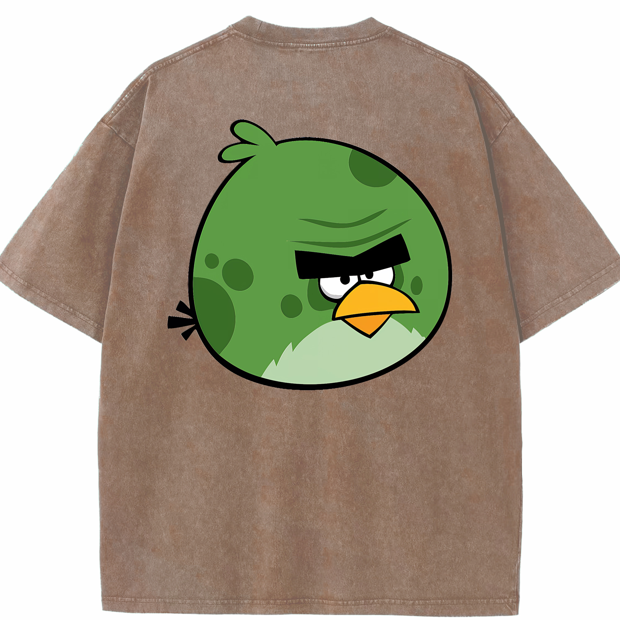 （画像用） Angry Birds アングリーバード 綿100% ヴィンテージ風 半袖Tシャツ（背面プリント）