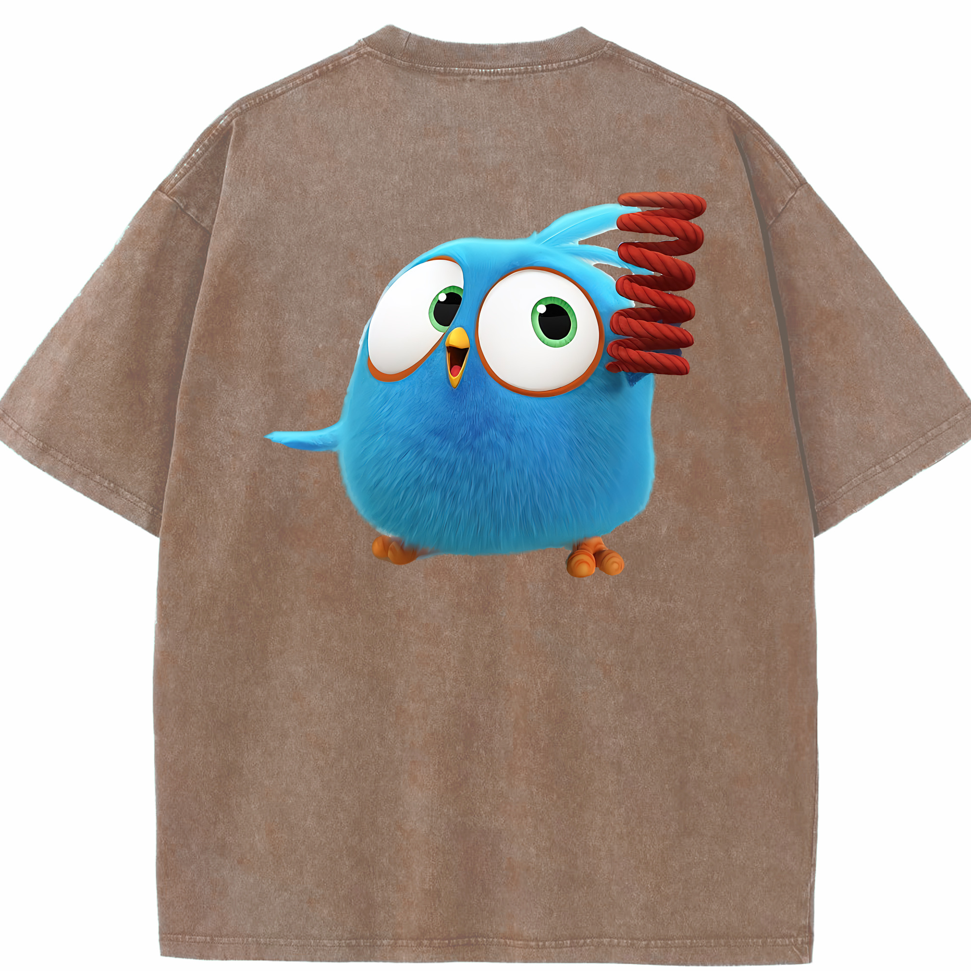 （画像用） Angry Birds アングリーバード 綿100% ヴィンテージ風 半袖Tシャツ（背面プリント）