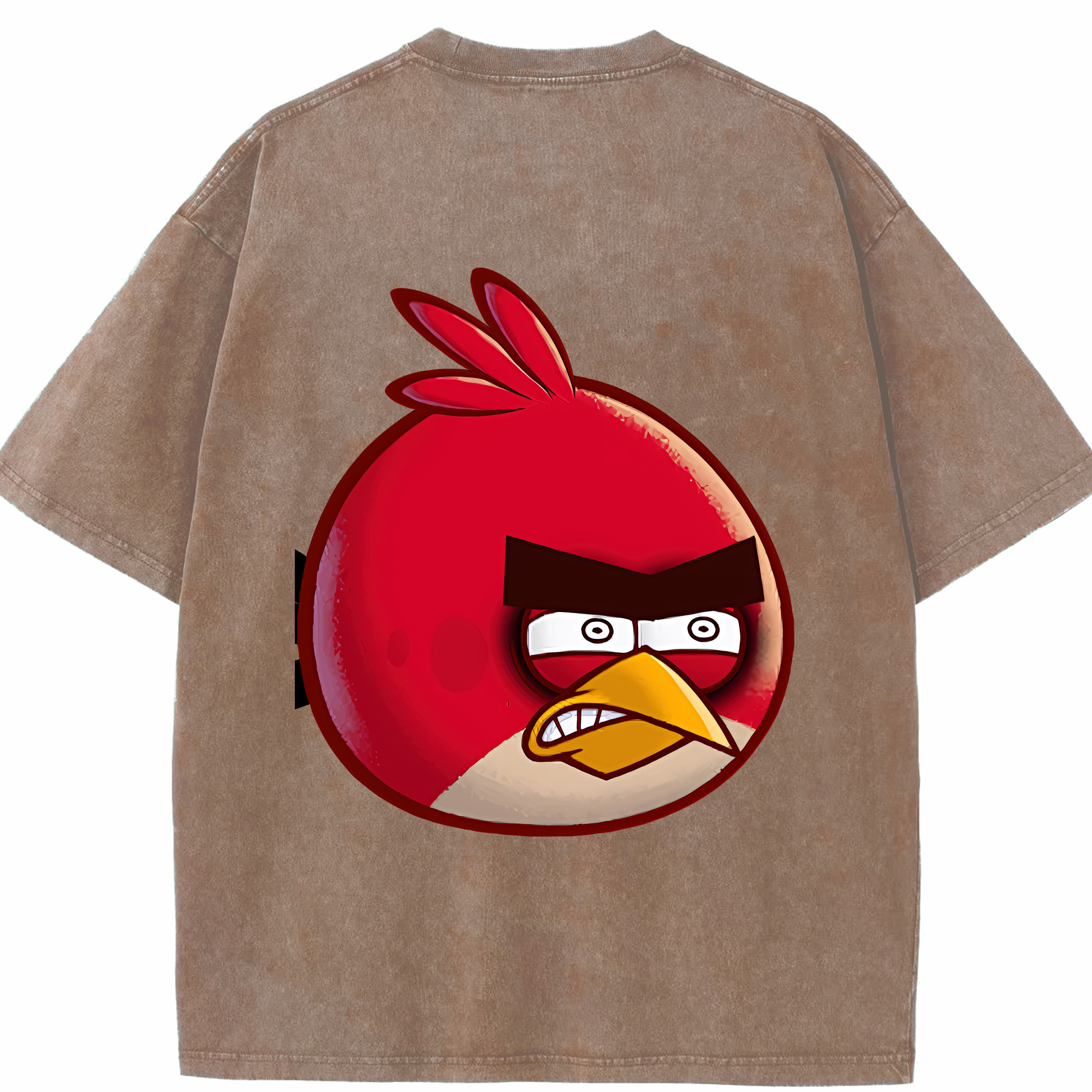 （画像用） Angry Birds アングリーバード 綿100% ヴィンテージ風 半袖Tシャツ（背面プリント）