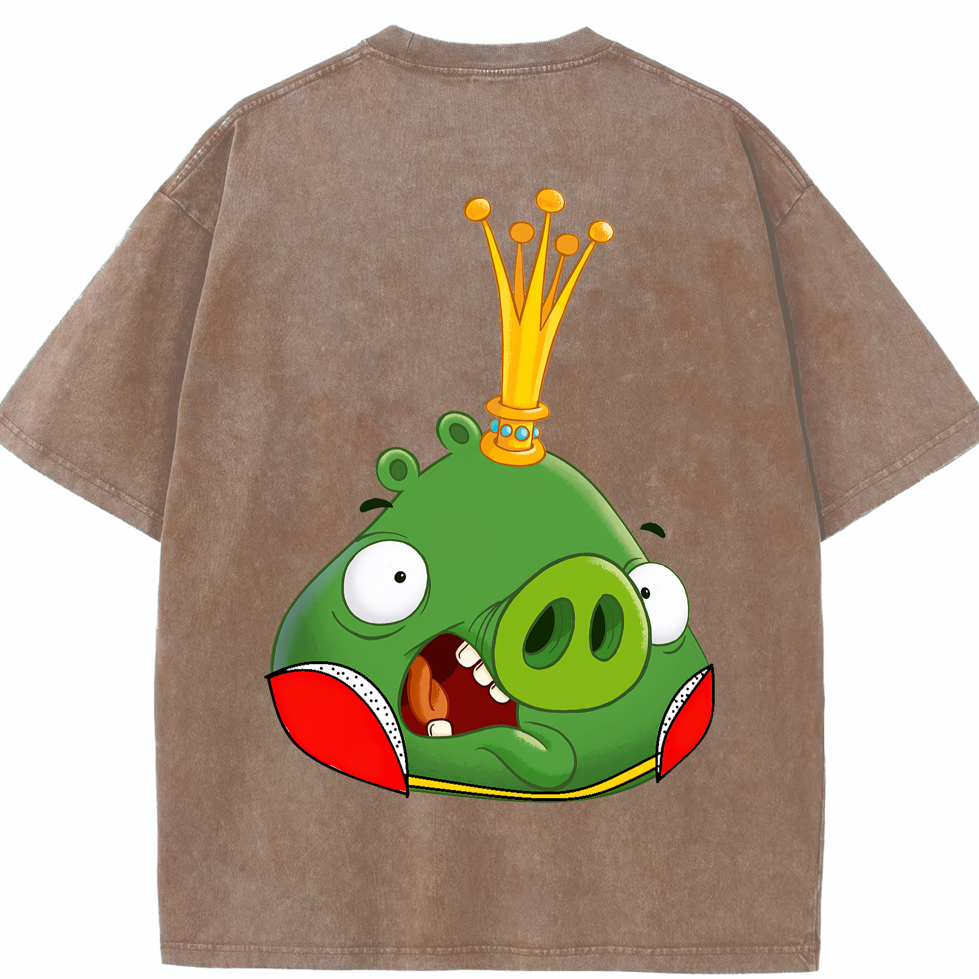 （画像用） Angry Birds アングリーバード 綿100% ヴィンテージ風 半袖Tシャツ（背面プリント）