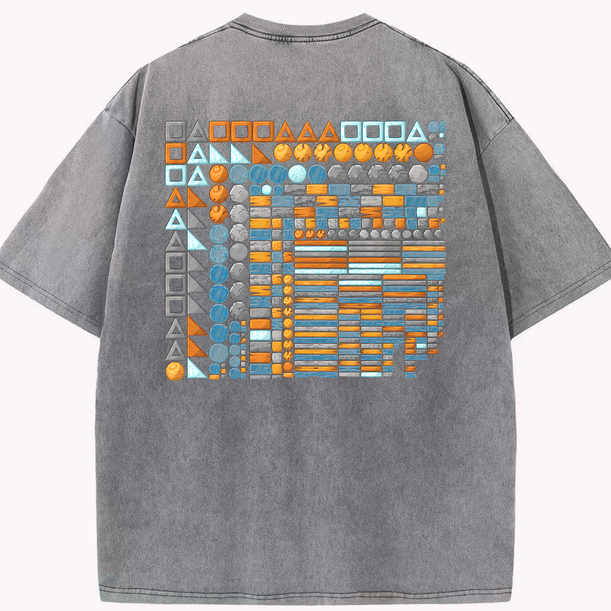 （画像用） Angry Birds アングリーバード 綿100% ヴィンテージ風 半袖Tシャツ（背面プリント）