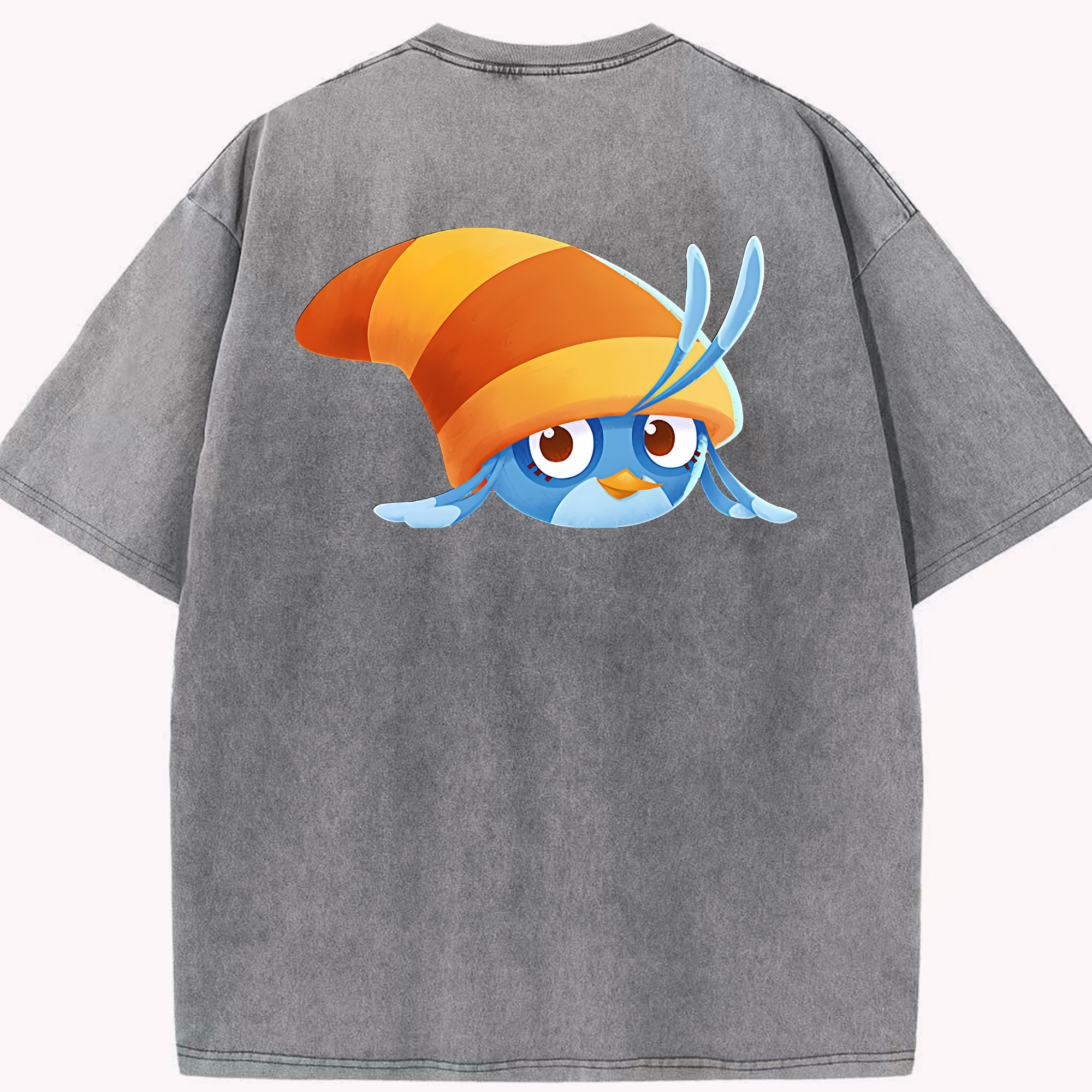 （画像用） Angry Birds アングリーバード 綿100% ヴィンテージ風 半袖Tシャツ（背面プリント）