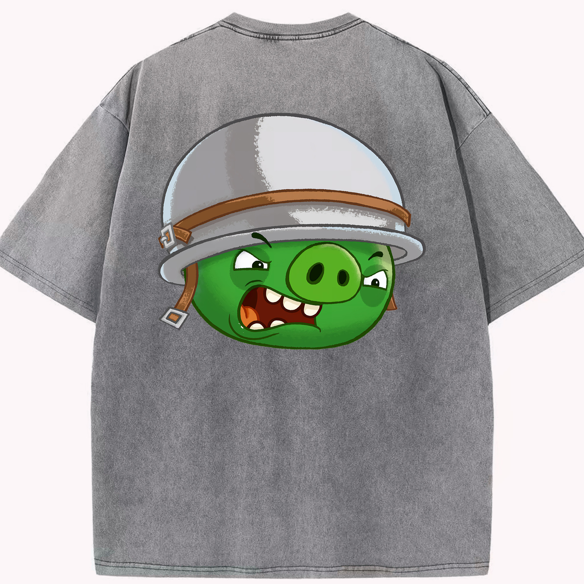 （画像用） Angry Birds アングリーバード 綿100% ヴィンテージ風 半袖Tシャツ（背面プリント）