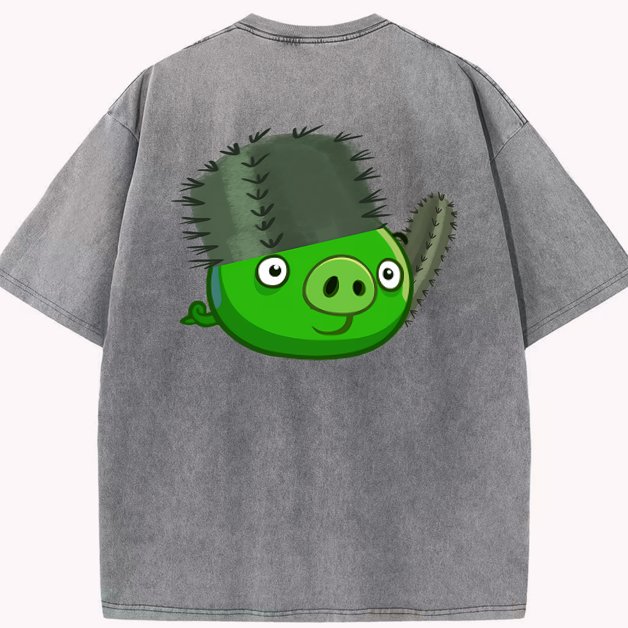 （画像用） Angry Birds アングリーバード 綿100% ヴィンテージ風 半袖Tシャツ（背面プリント）