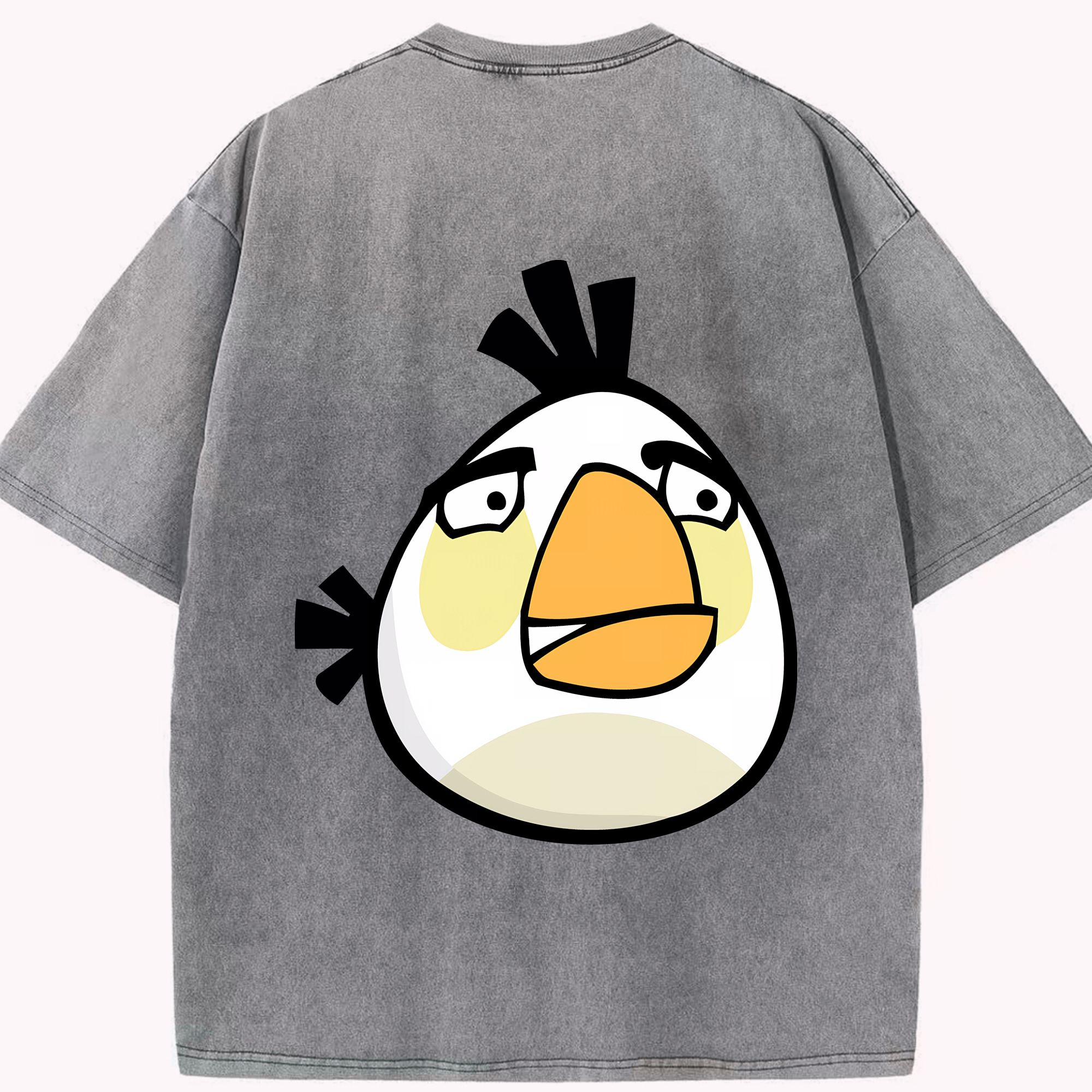 （画像用） Angry Birds アングリーバード 綿100% ヴィンテージ風 半袖Tシャツ（背面プリント）