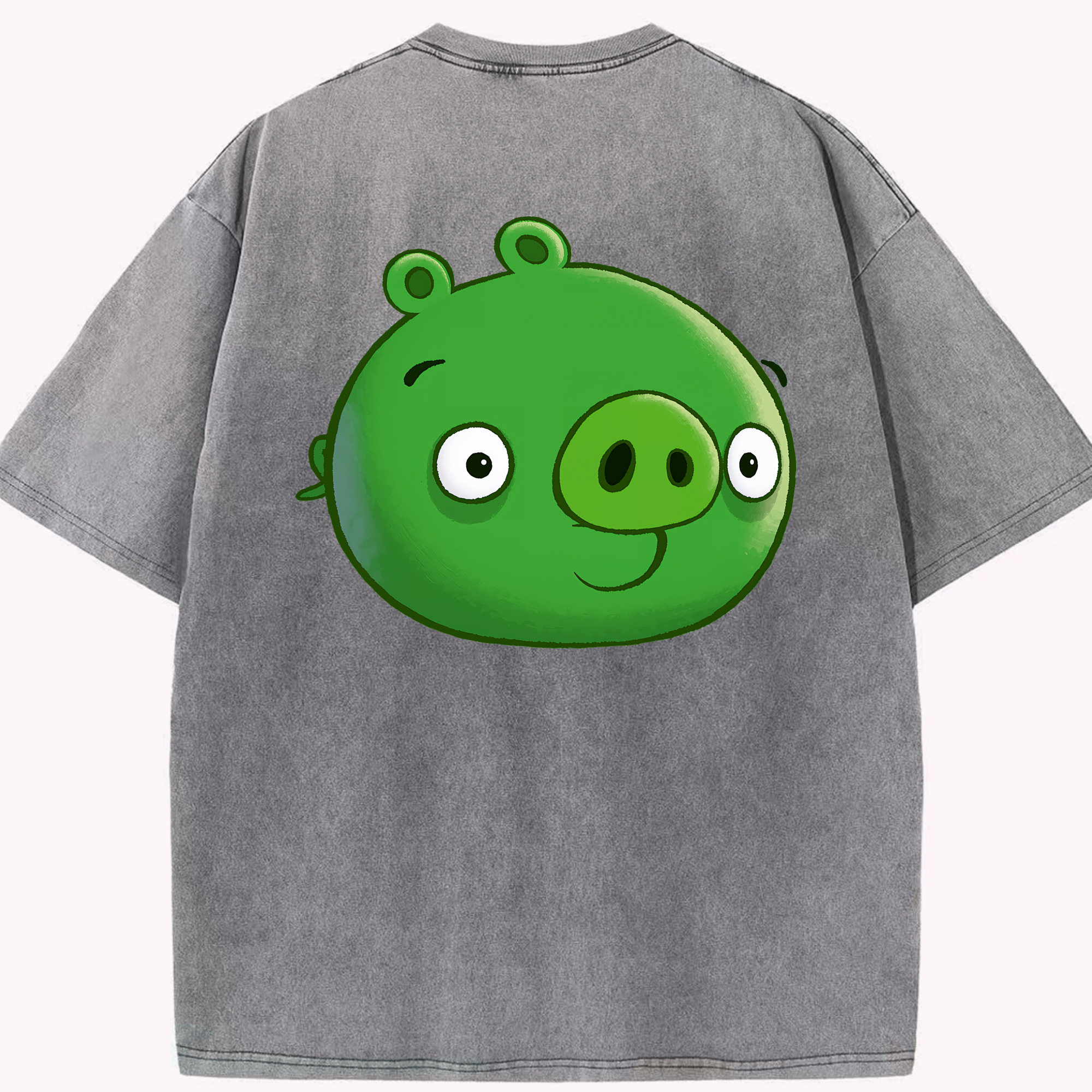 （画像用） Angry Birds アングリーバード 綿100% ヴィンテージ風 半袖Tシャツ（背面プリント）