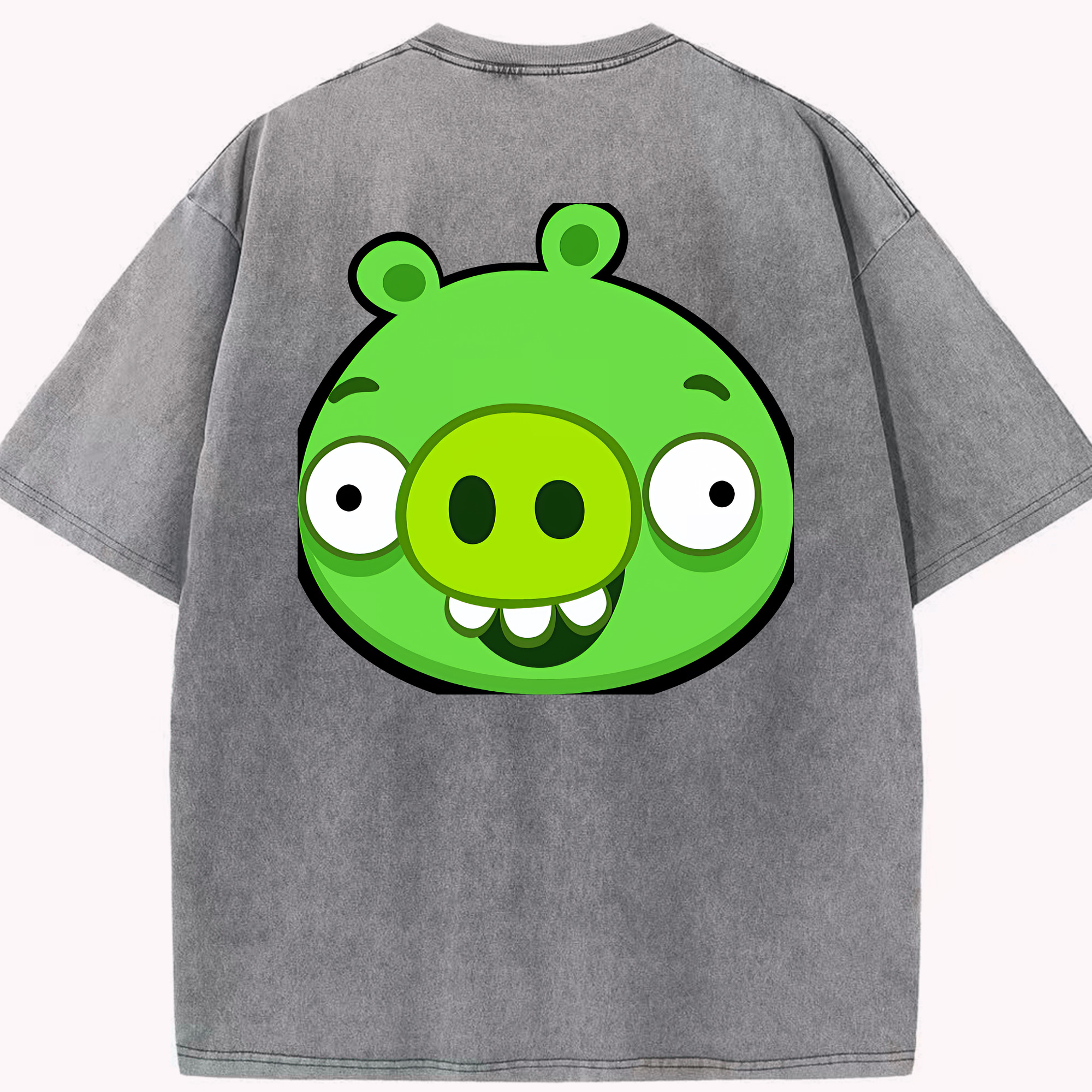 （画像用） Angry Birds アングリーバード 綿100% ヴィンテージ風 半袖Tシャツ（背面プリント）