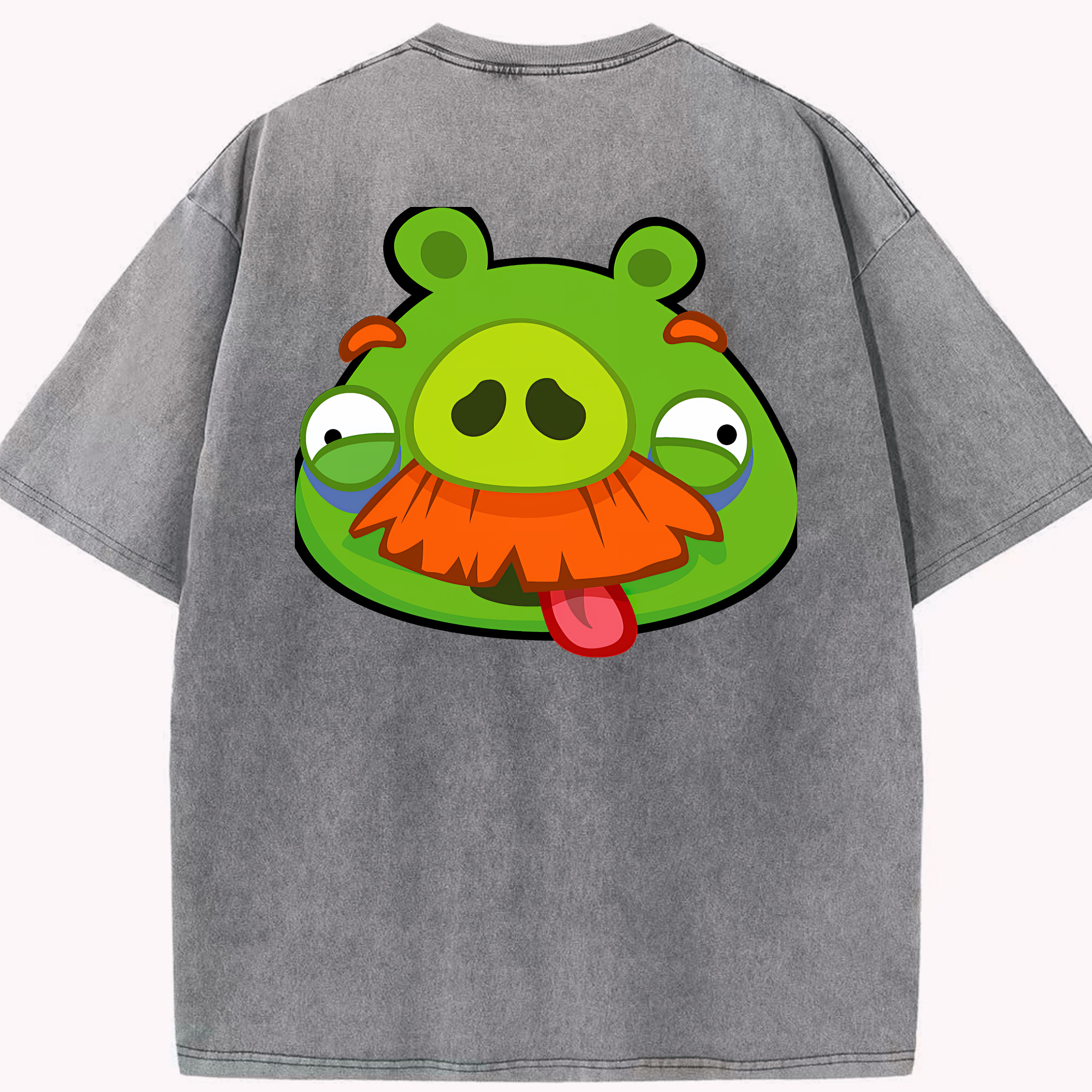 （画像用） Angry Birds アングリーバード 綿100% ヴィンテージ風 半袖Tシャツ（背面プリント）