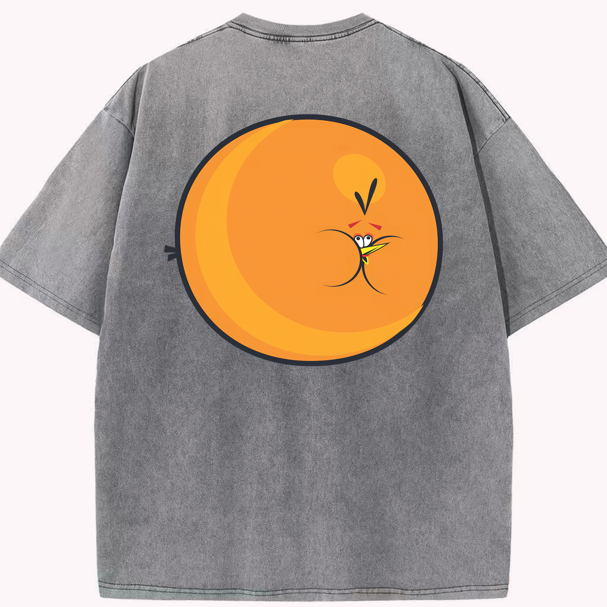 （画像用） Angry Birds アングリーバード 綿100% ヴィンテージ風 半袖Tシャツ（背面プリント）