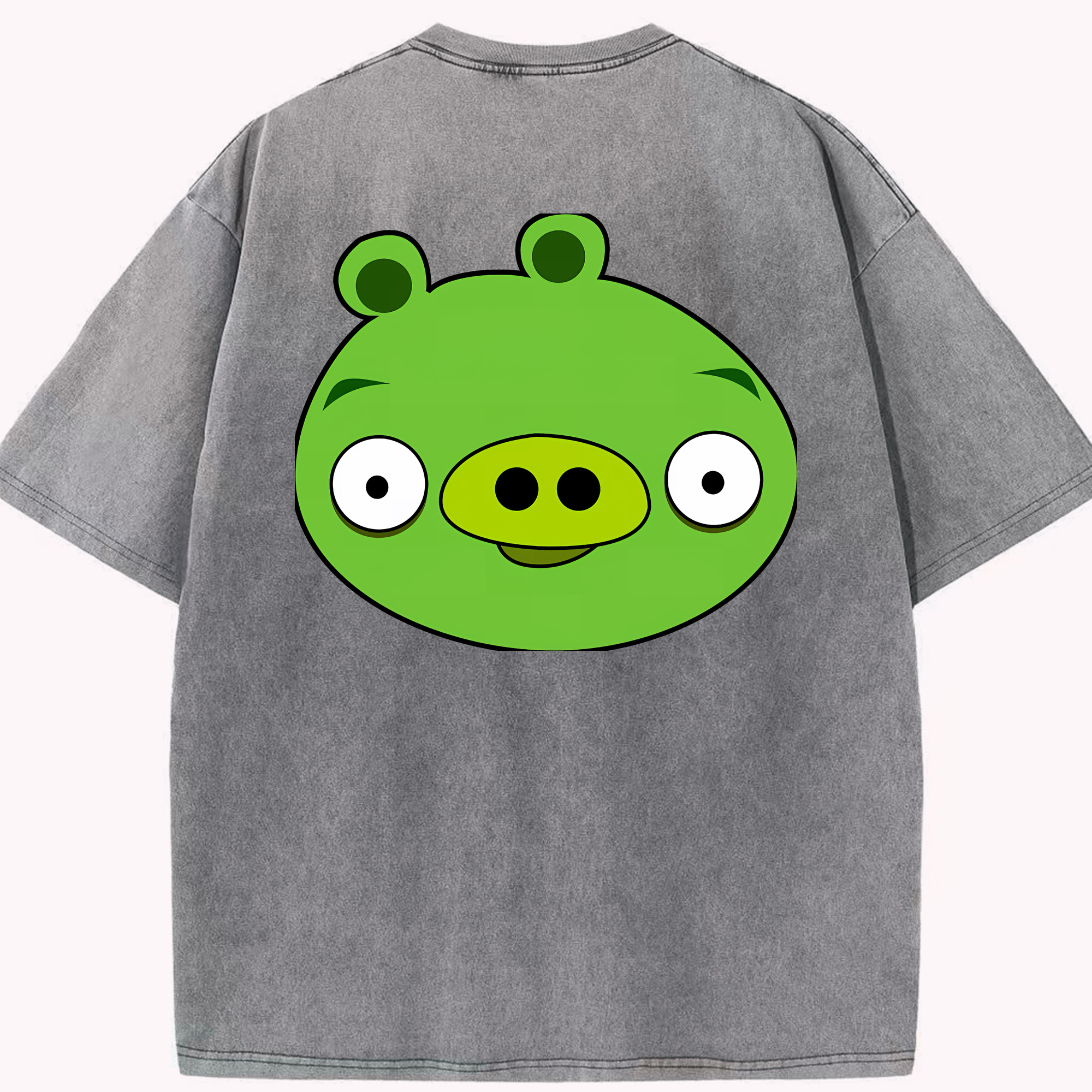 （画像用） Angry Birds アングリーバード 綿100% ヴィンテージ風 半袖Tシャツ（背面プリント）