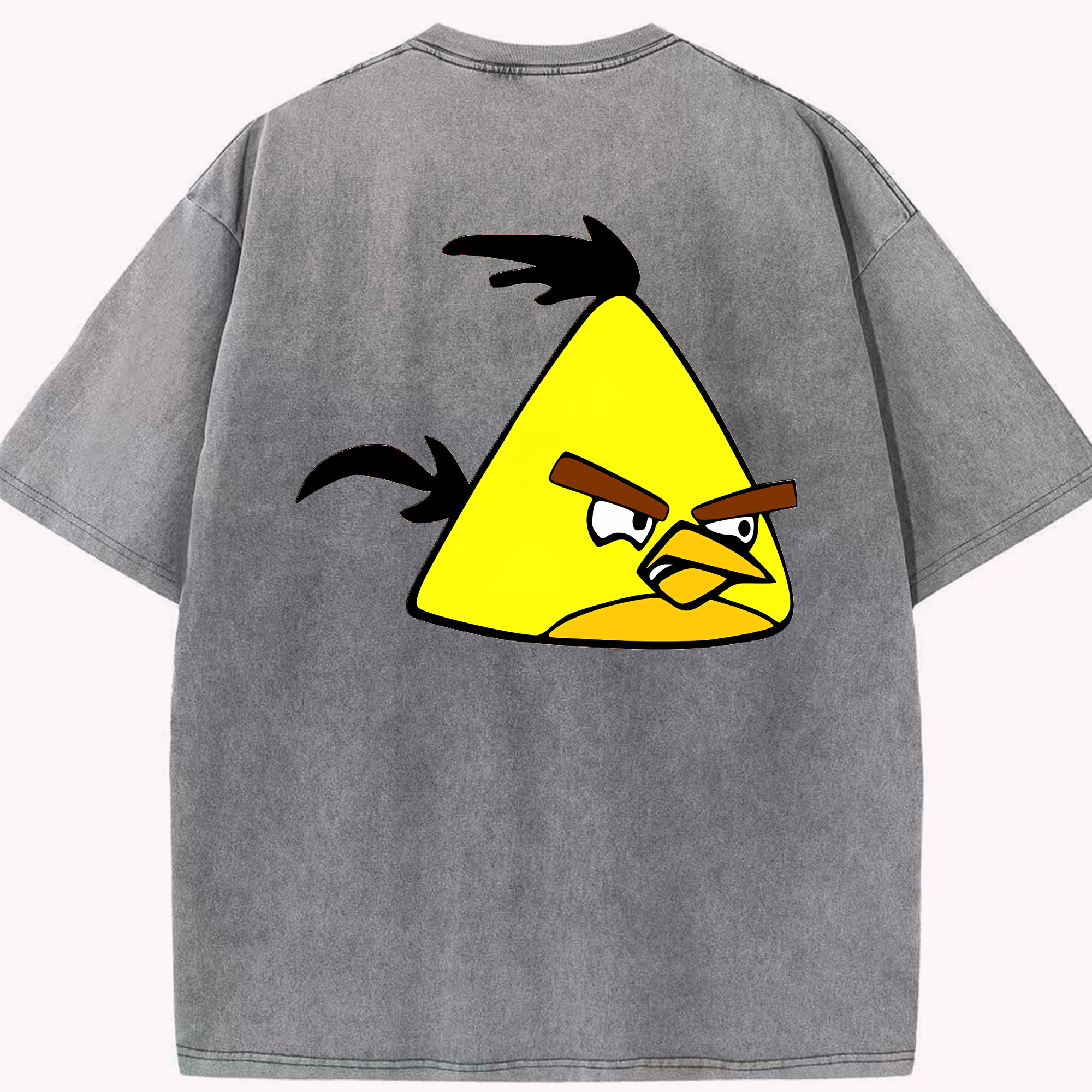 （画像用） Angry Birds アングリーバード 綿100% ヴィンテージ風 半袖Tシャツ（背面プリント）