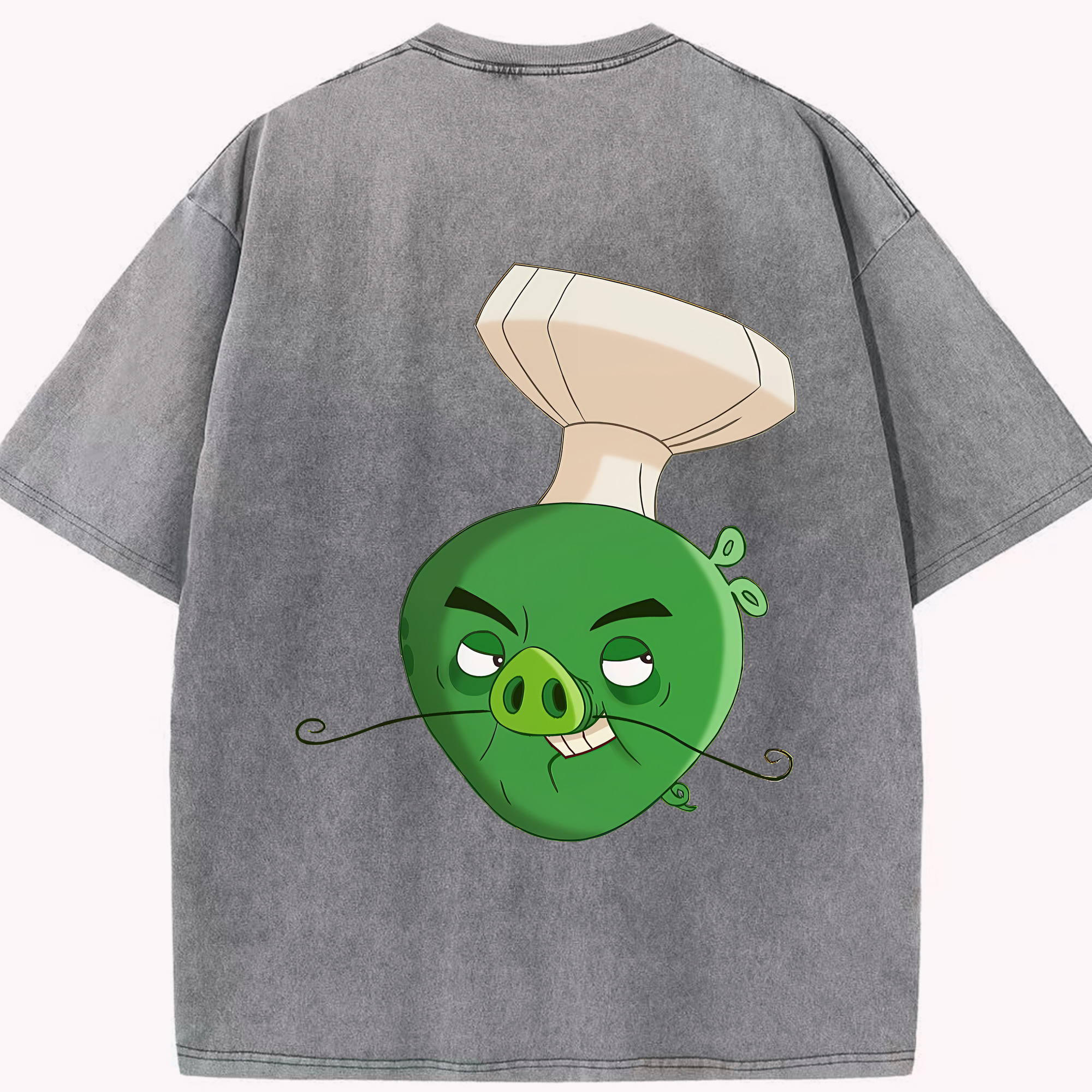 （画像用） Angry Birds アングリーバード 綿100% ヴィンテージ風 半袖Tシャツ（背面プリント）