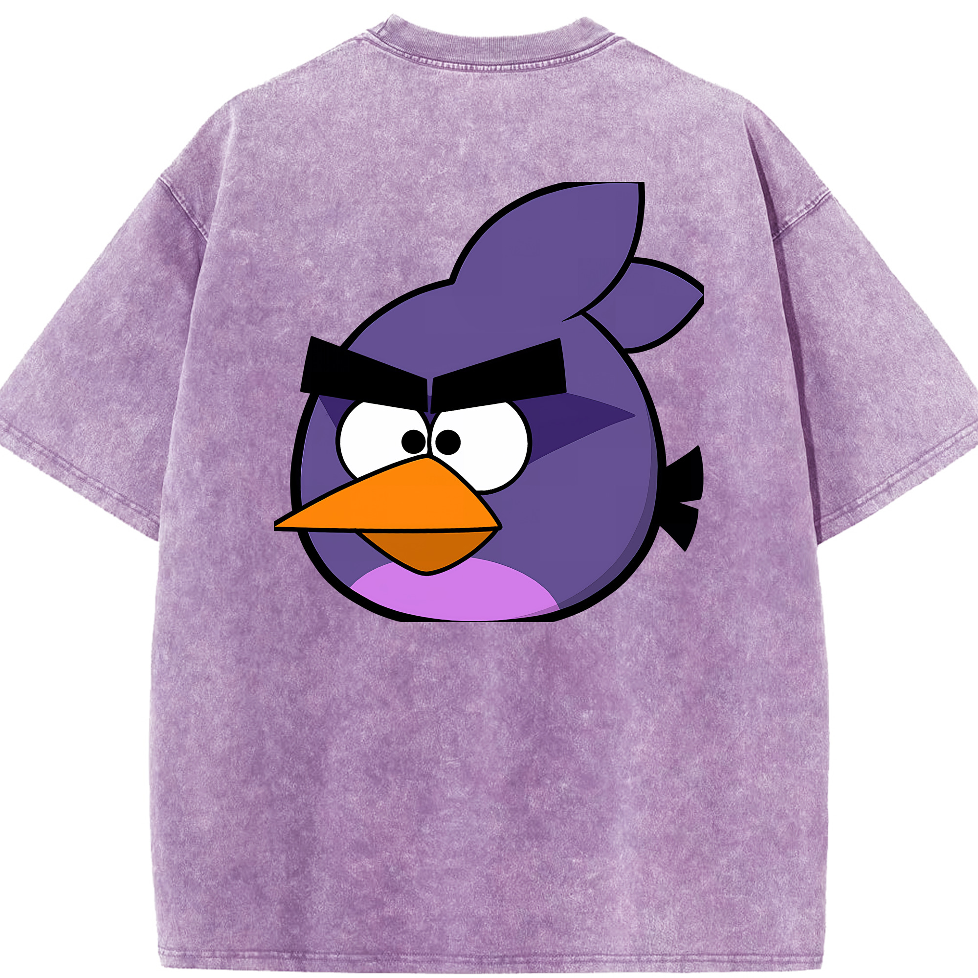 （画像用） Angry Birds アングリーバード 綿100% ヴィンテージ風 半袖Tシャツ（背面プリント）
