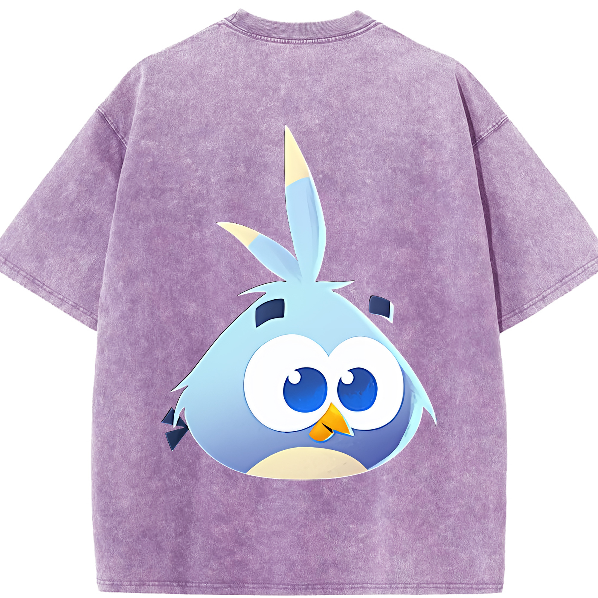 （画像用） Angry Birds アングリーバード 綿100% ヴィンテージ風 半袖Tシャツ（背面プリント）