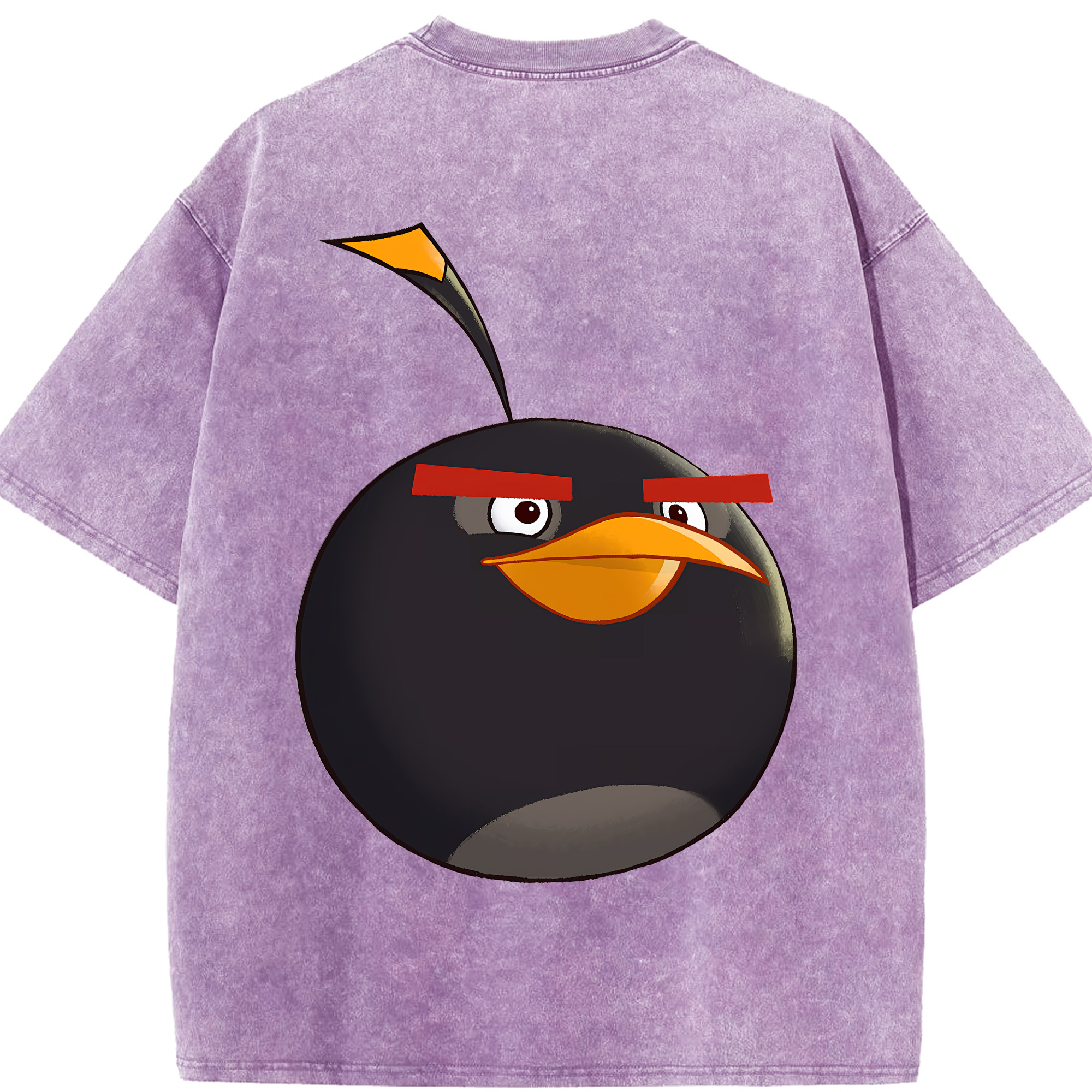 （画像用） Angry Birds アングリーバード 綿100% ヴィンテージ風 半袖Tシャツ（背面プリント）