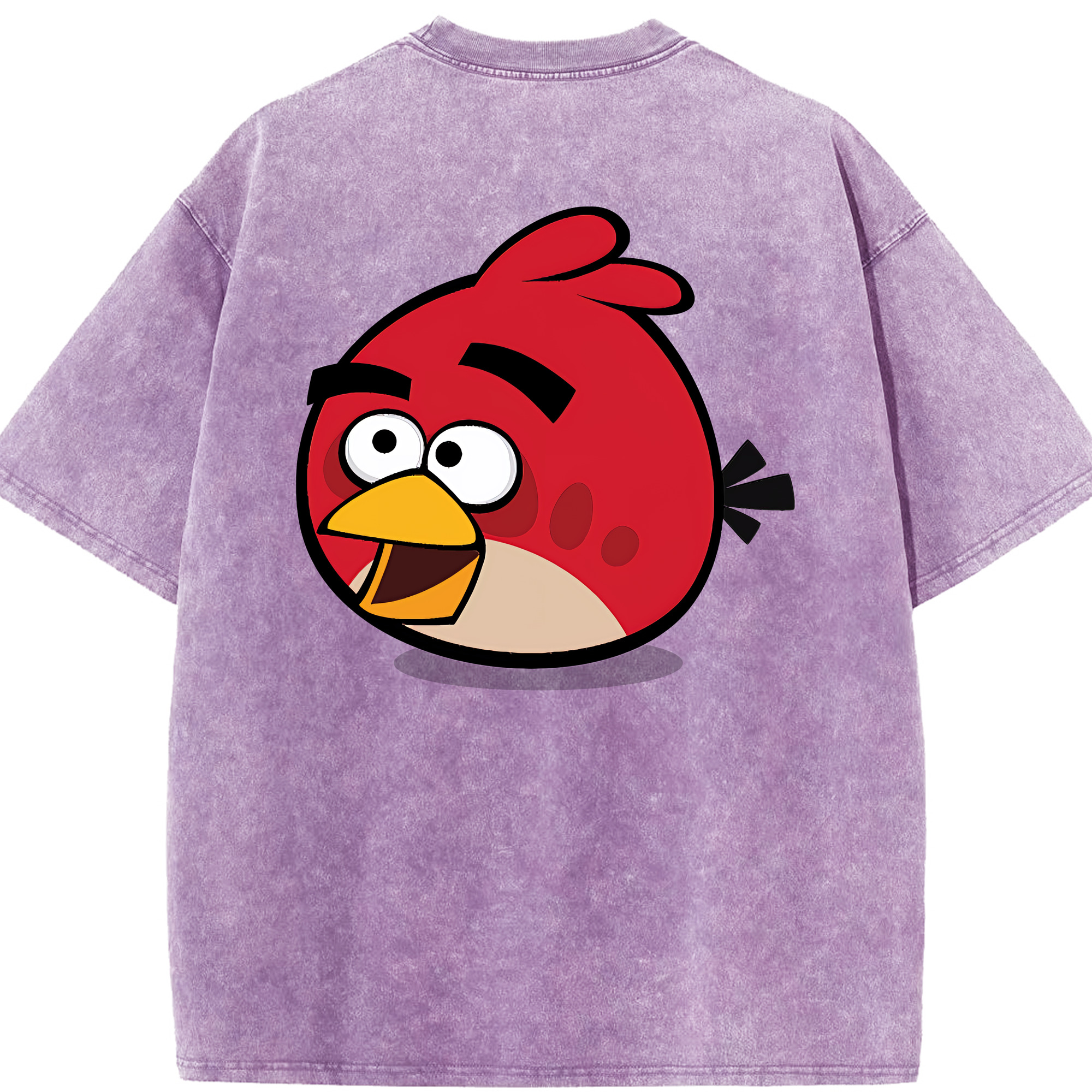 （画像用） Angry Birds アングリーバード 綿100% ヴィンテージ風 半袖Tシャツ（背面プリント）