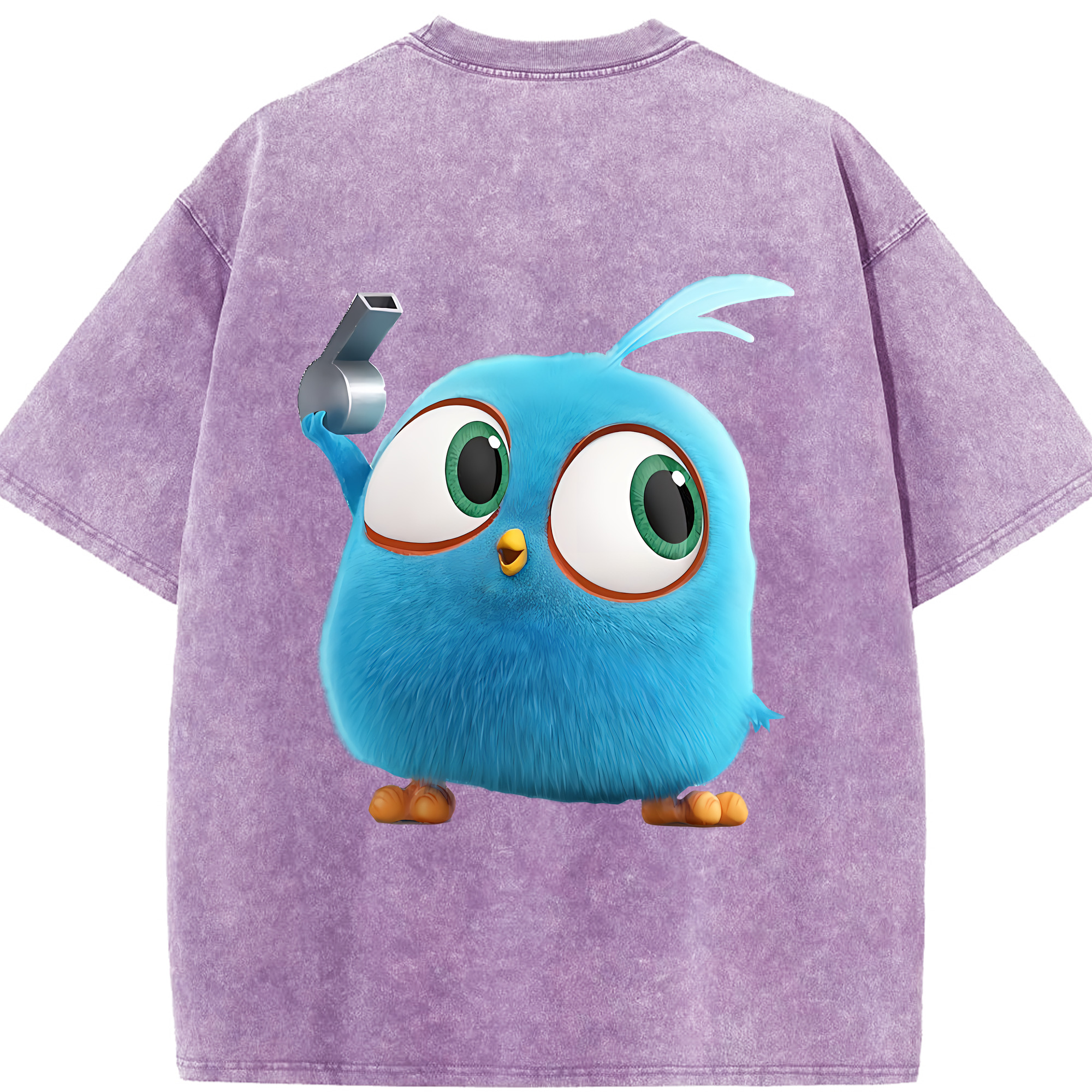 （画像用） Angry Birds アングリーバード 綿100% ヴィンテージ風 半袖Tシャツ（背面プリント）