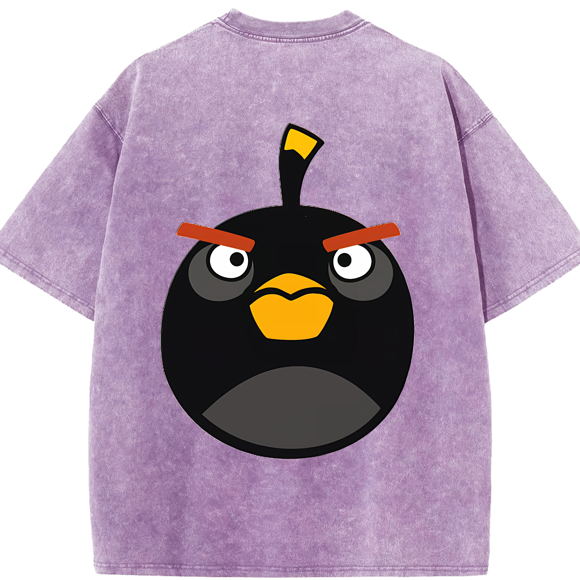 （画像用） Angry Birds アングリーバード 綿100% ヴィンテージ風 半袖Tシャツ（背面プリント）