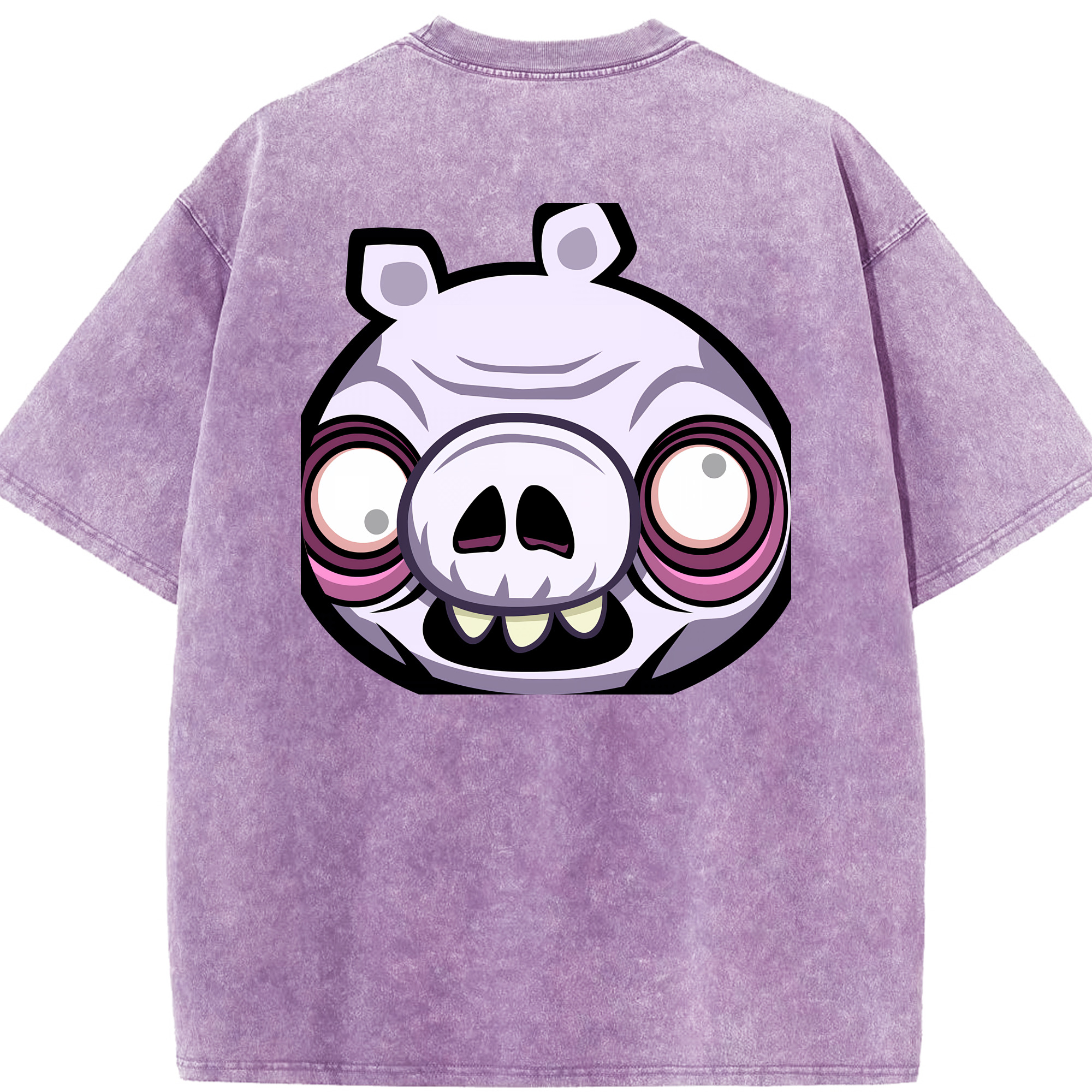 （画像用） Angry Birds アングリーバード 綿100% ヴィンテージ風 半袖Tシャツ（背面プリント）