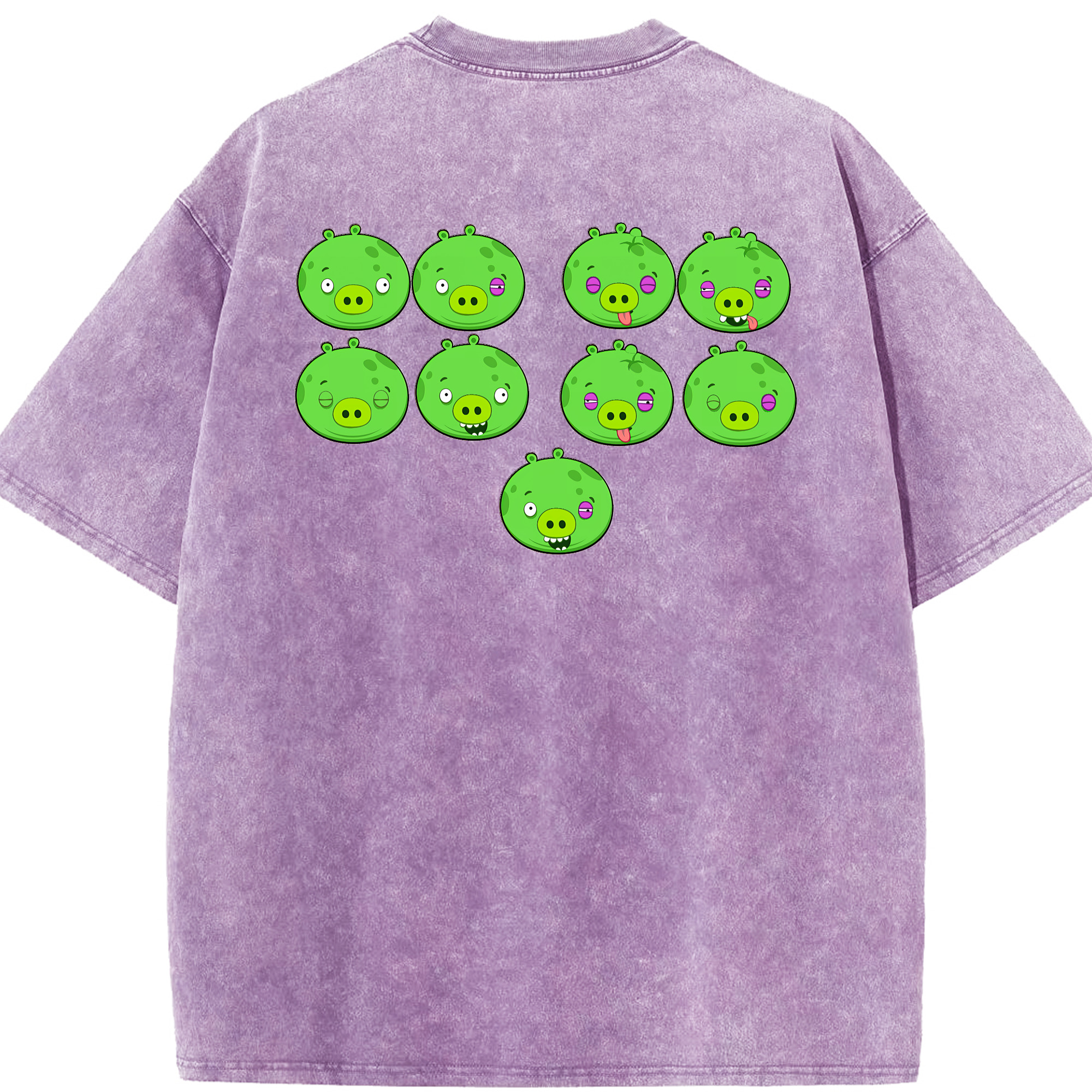 （画像用） Angry Birds アングリーバード 綿100% ヴィンテージ風 半袖Tシャツ（背面プリント）