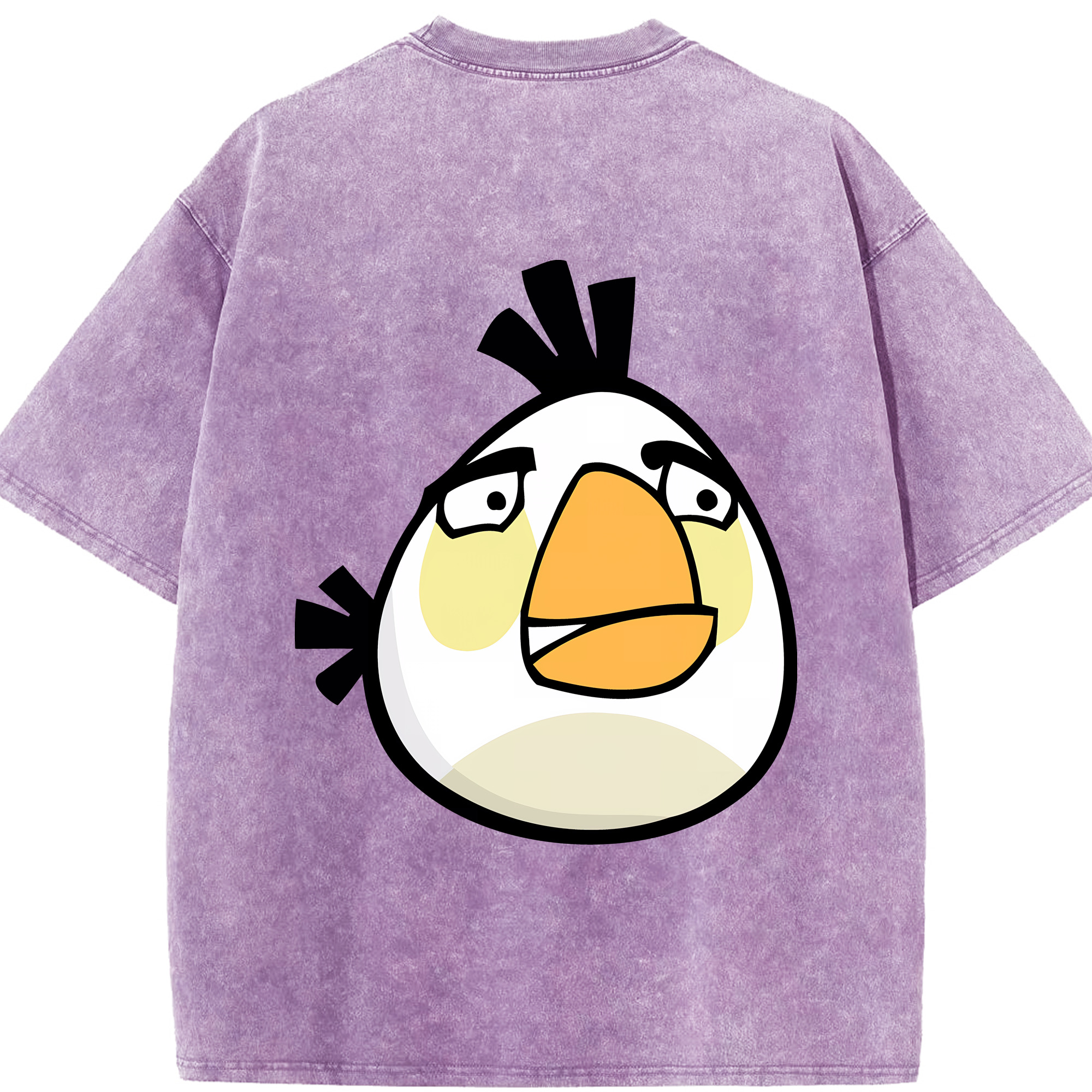 （画像用） Angry Birds アングリーバード 綿100% ヴィンテージ風 半袖Tシャツ（背面プリント）