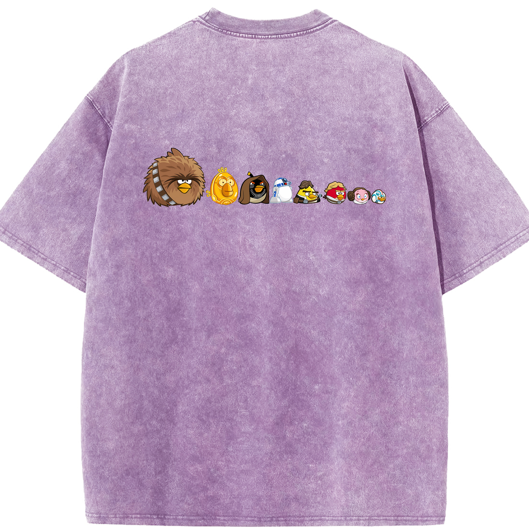 （画像用） Angry Birds アングリーバード 綿100% ヴィンテージ風 半袖Tシャツ（背面プリント）