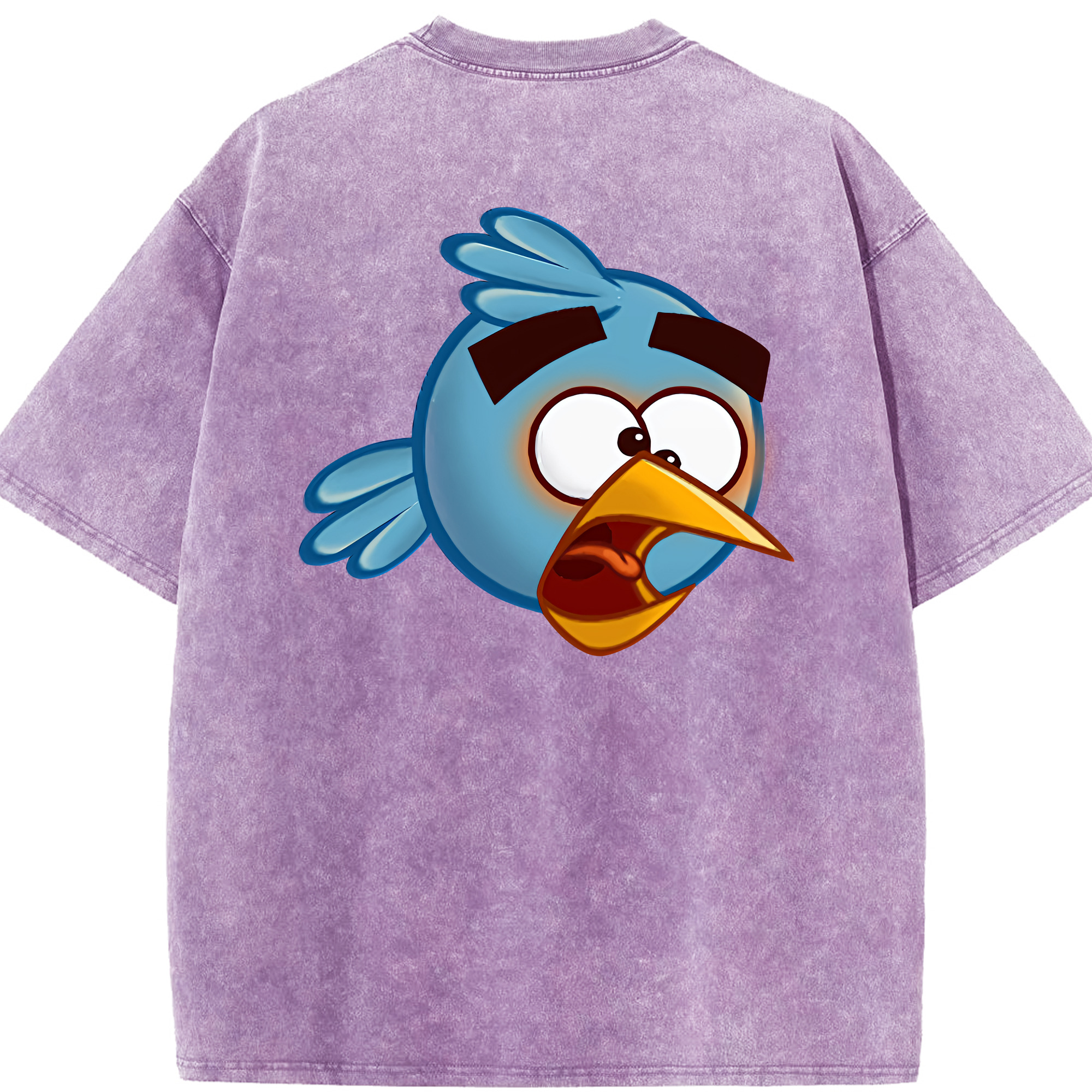 （画像用） Angry Birds アングリーバード 綿100% ヴィンテージ風 半袖Tシャツ（背面プリント）