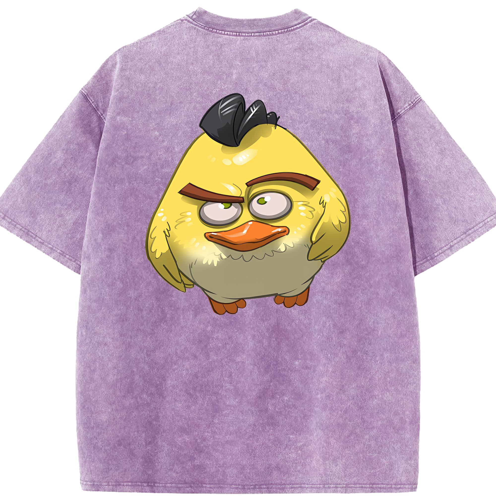 （画像用） Angry Birds アングリーバード 綿100% ヴィンテージ風 半袖Tシャツ（背面プリント）