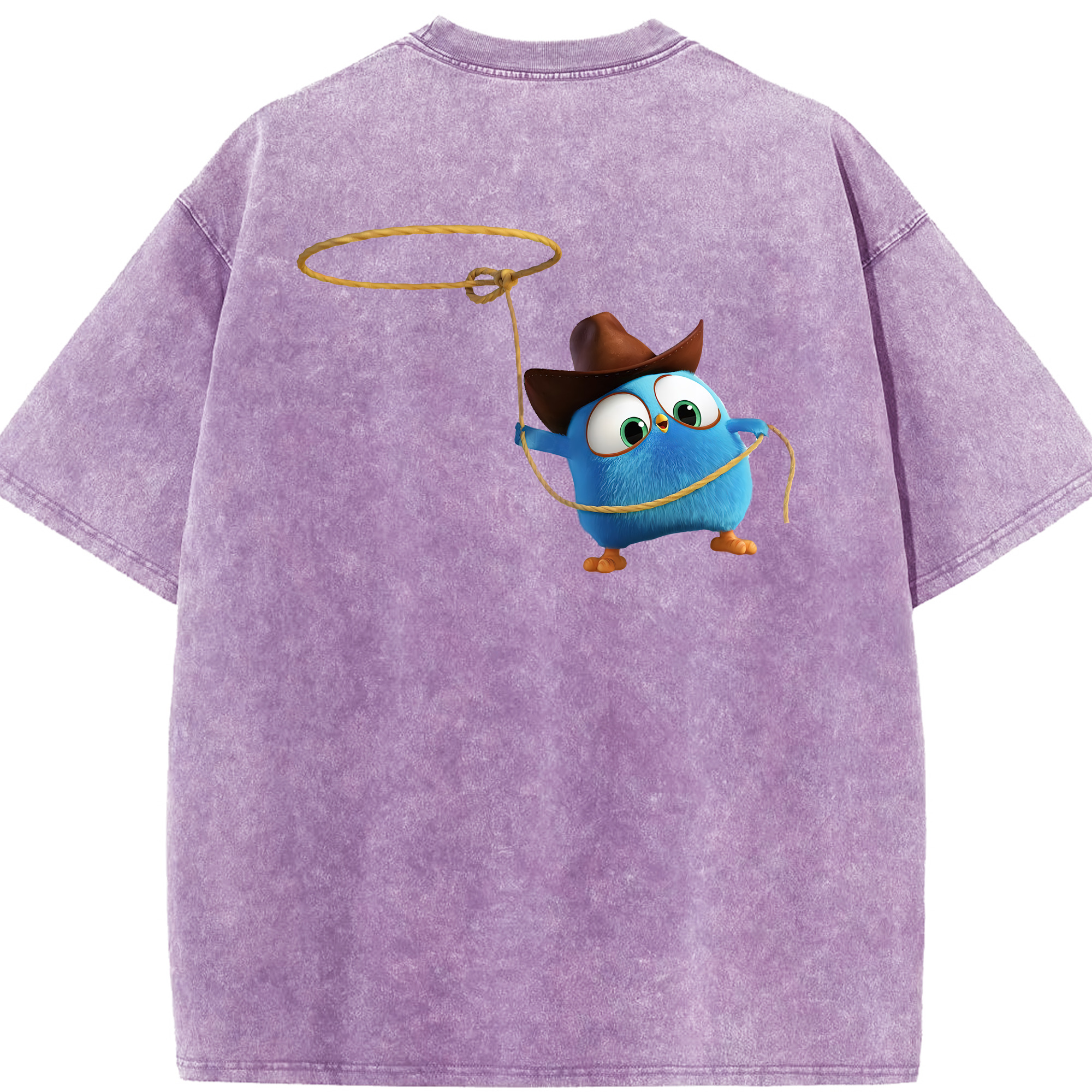 （画像用） Angry Birds アングリーバード 綿100% ヴィンテージ風 半袖Tシャツ（背面プリント）
