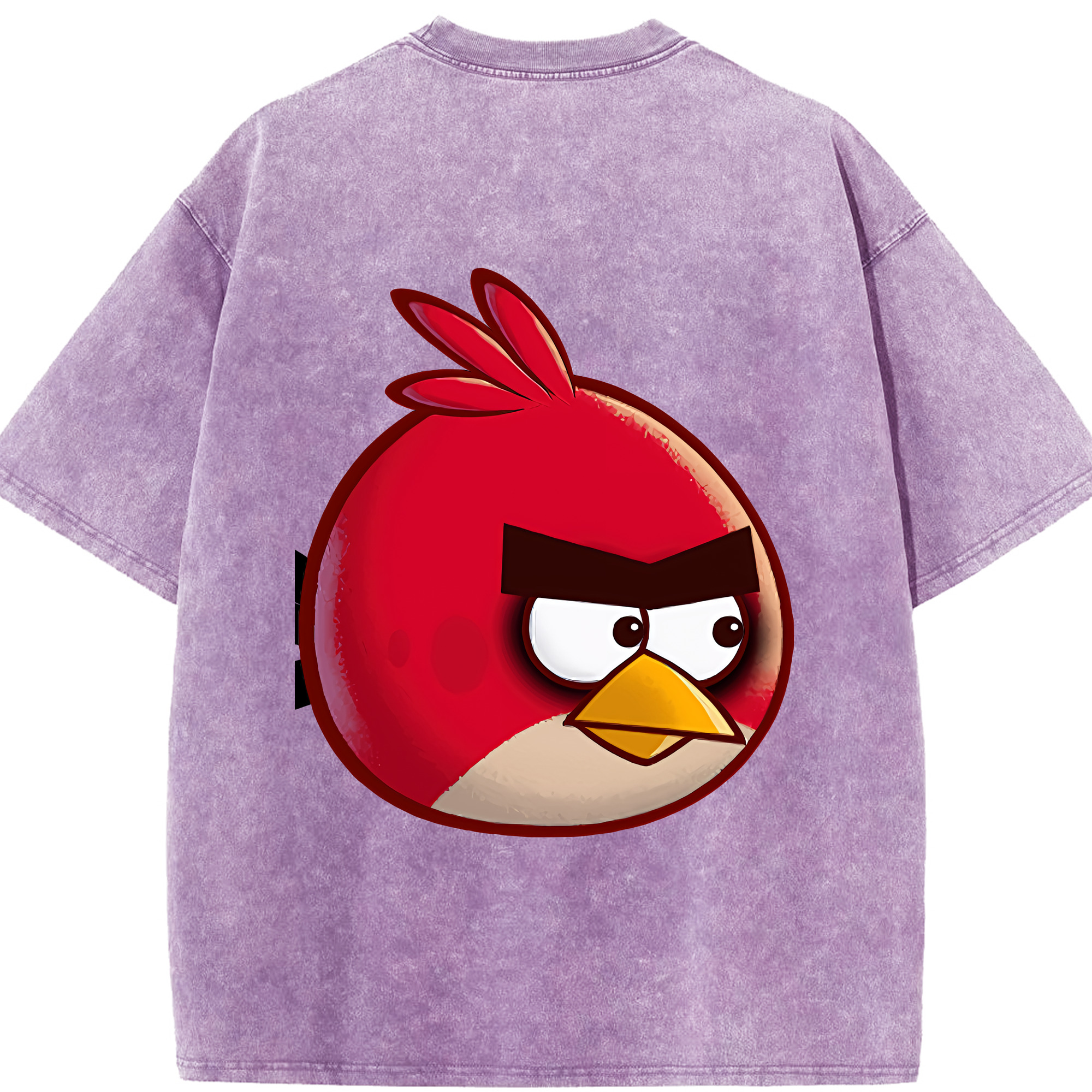 （画像用） Angry Birds アングリーバード 綿100% ヴィンテージ風 半袖Tシャツ（背面プリント）
