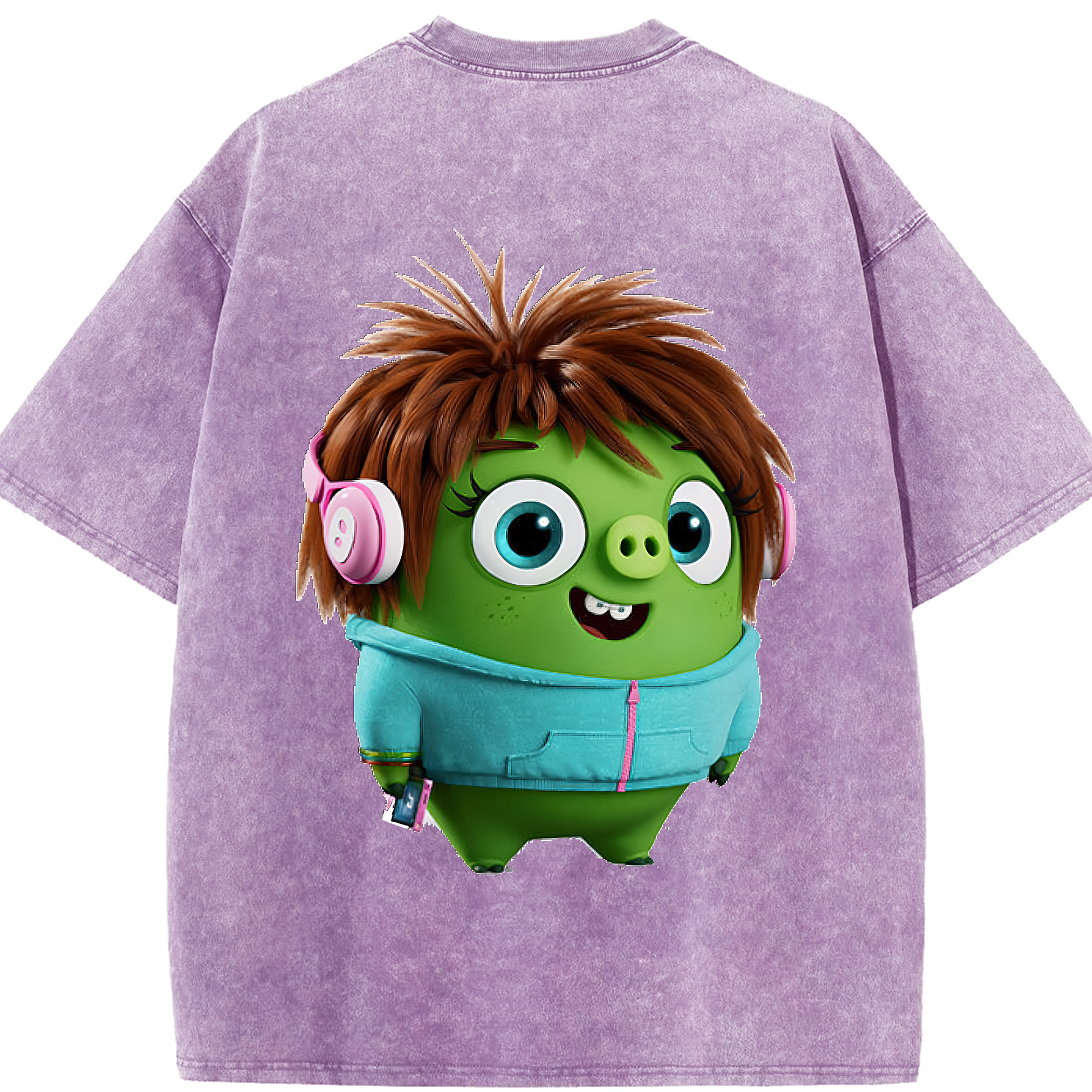 （画像用） Angry Birds アングリーバード 綿100% ヴィンテージ風 半袖Tシャツ（背面プリント）