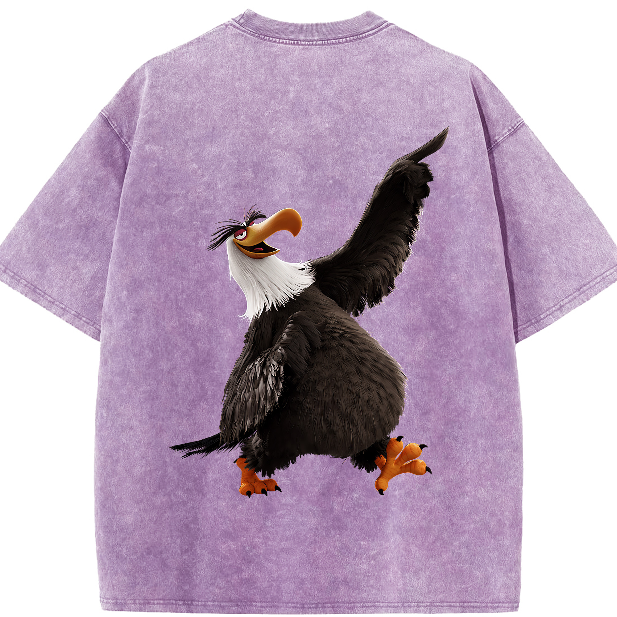 （画像用） Angry Birds アングリーバード 綿100% ヴィンテージ風 半袖Tシャツ（背面プリント）