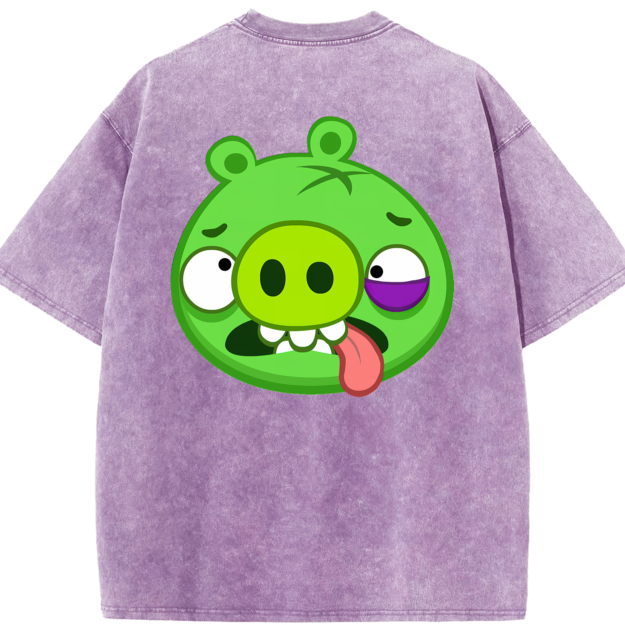 （画像用） Angry Birds アングリーバード 綿100% ヴィンテージ風 半袖Tシャツ（背面プリント）