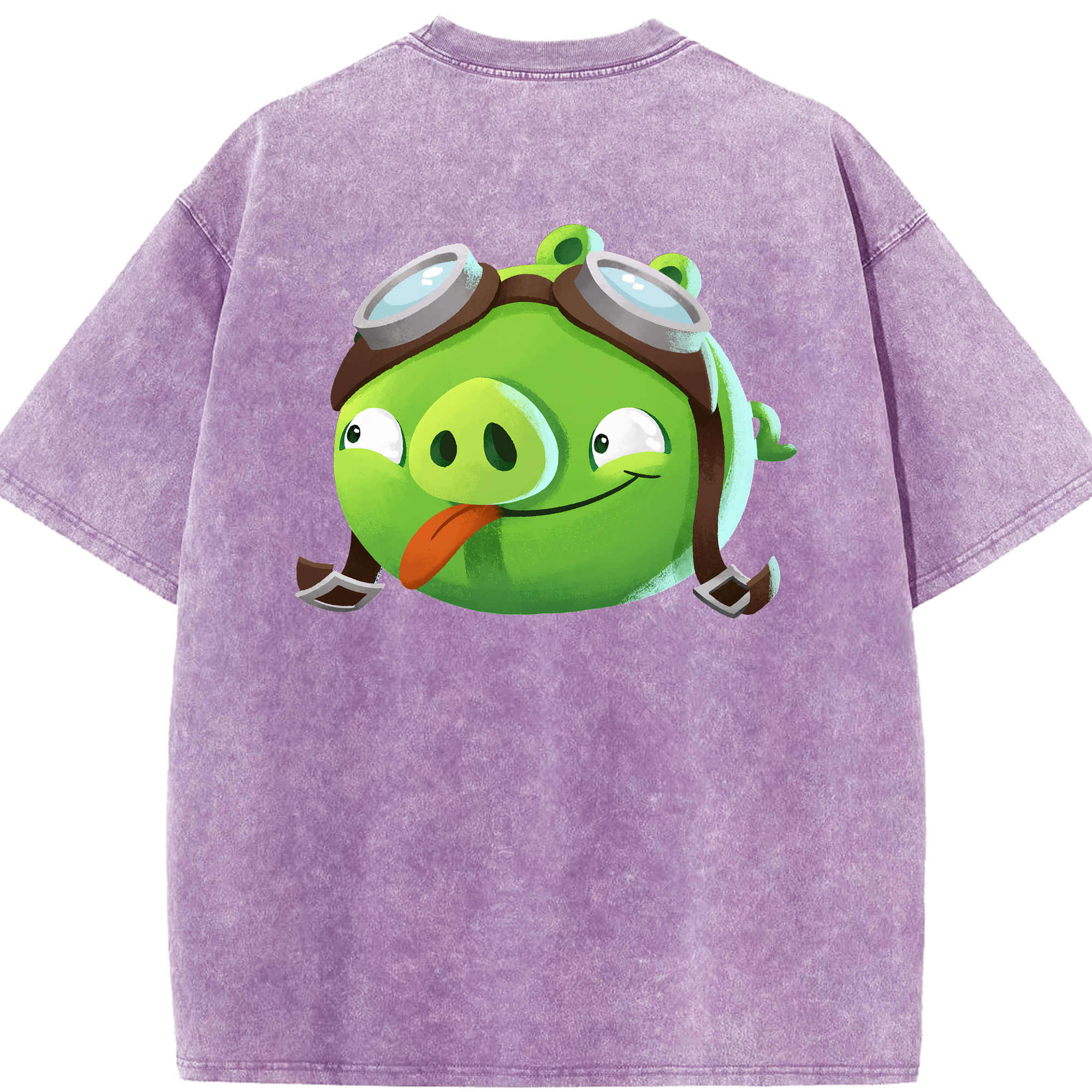 （画像用） Angry Birds アングリーバード 綿100% ヴィンテージ風 半袖Tシャツ（背面プリント）