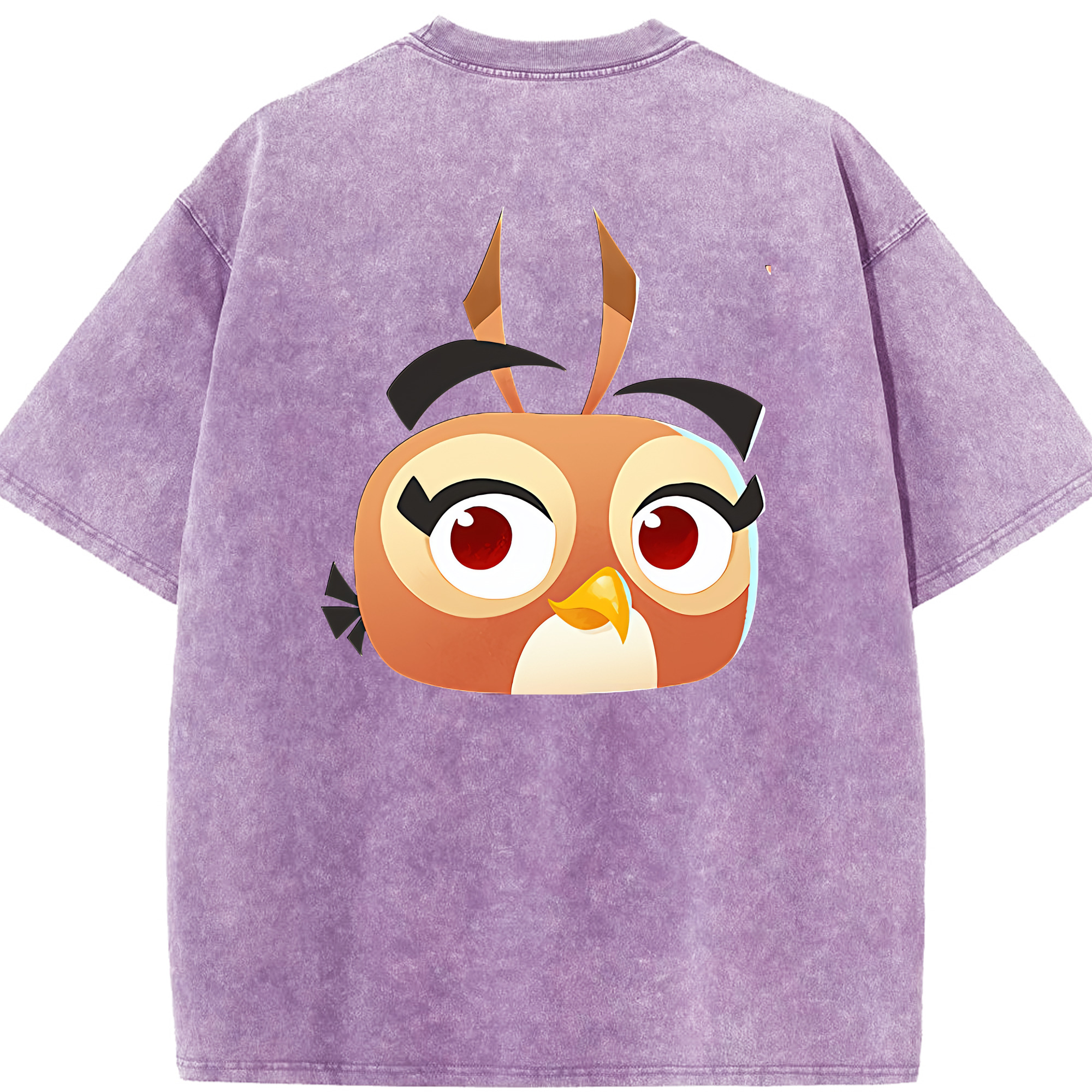 （画像用） Angry Birds アングリーバード 綿100% ヴィンテージ風 半袖Tシャツ（背面プリント）