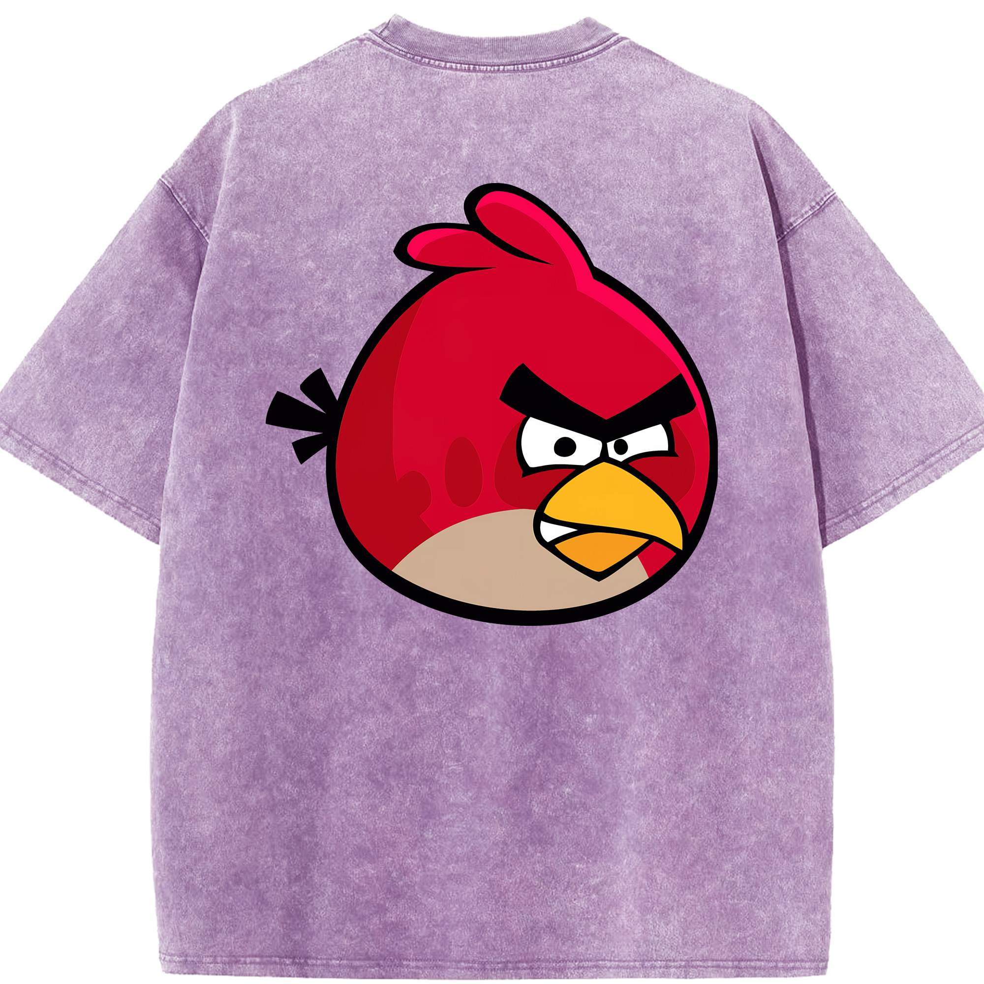 （画像用） Angry Birds アングリーバード 綿100% ヴィンテージ風 半袖Tシャツ（背面プリント）