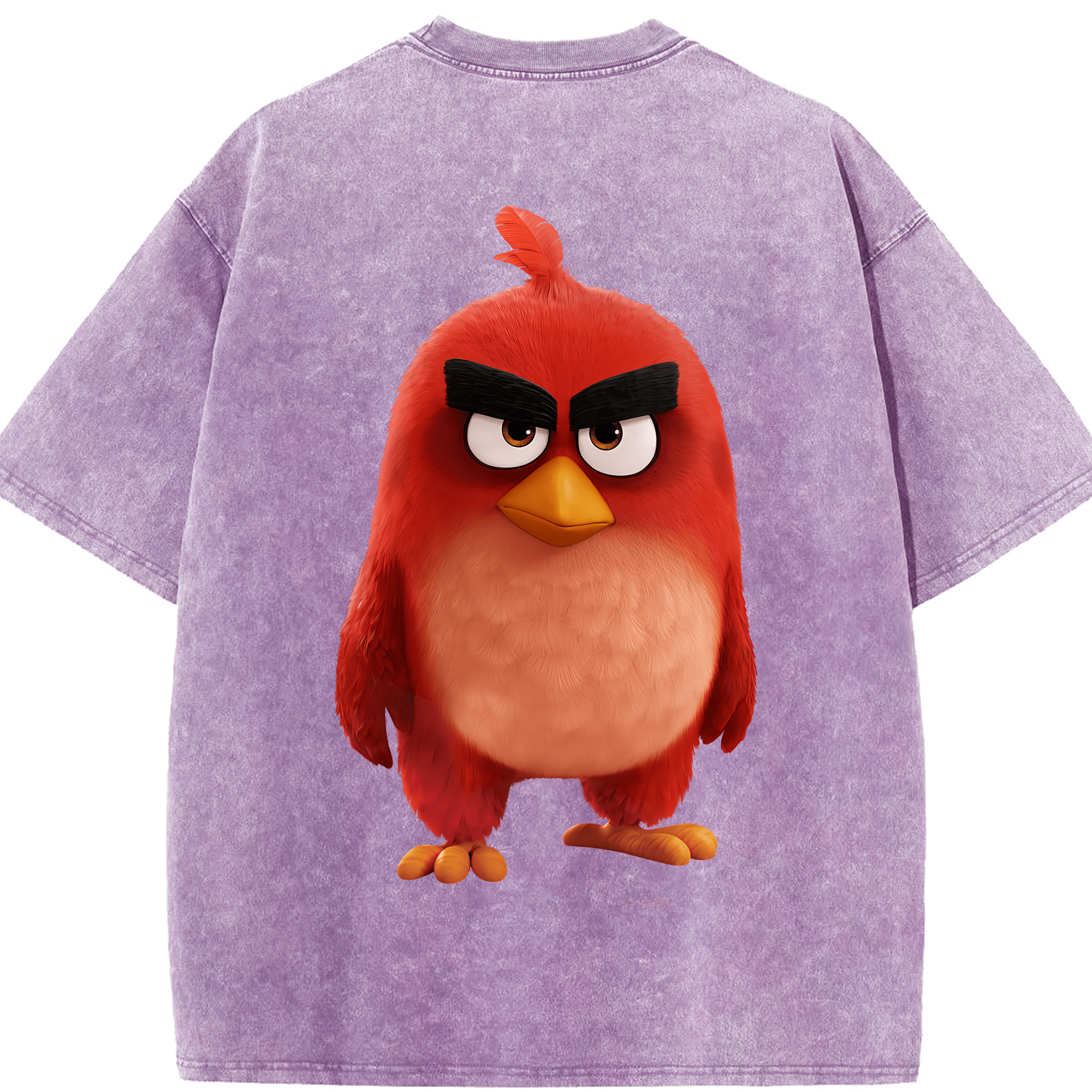 （画像用） Angry Birds アングリーバード 綿100% ヴィンテージ風 半袖Tシャツ（背面プリント）